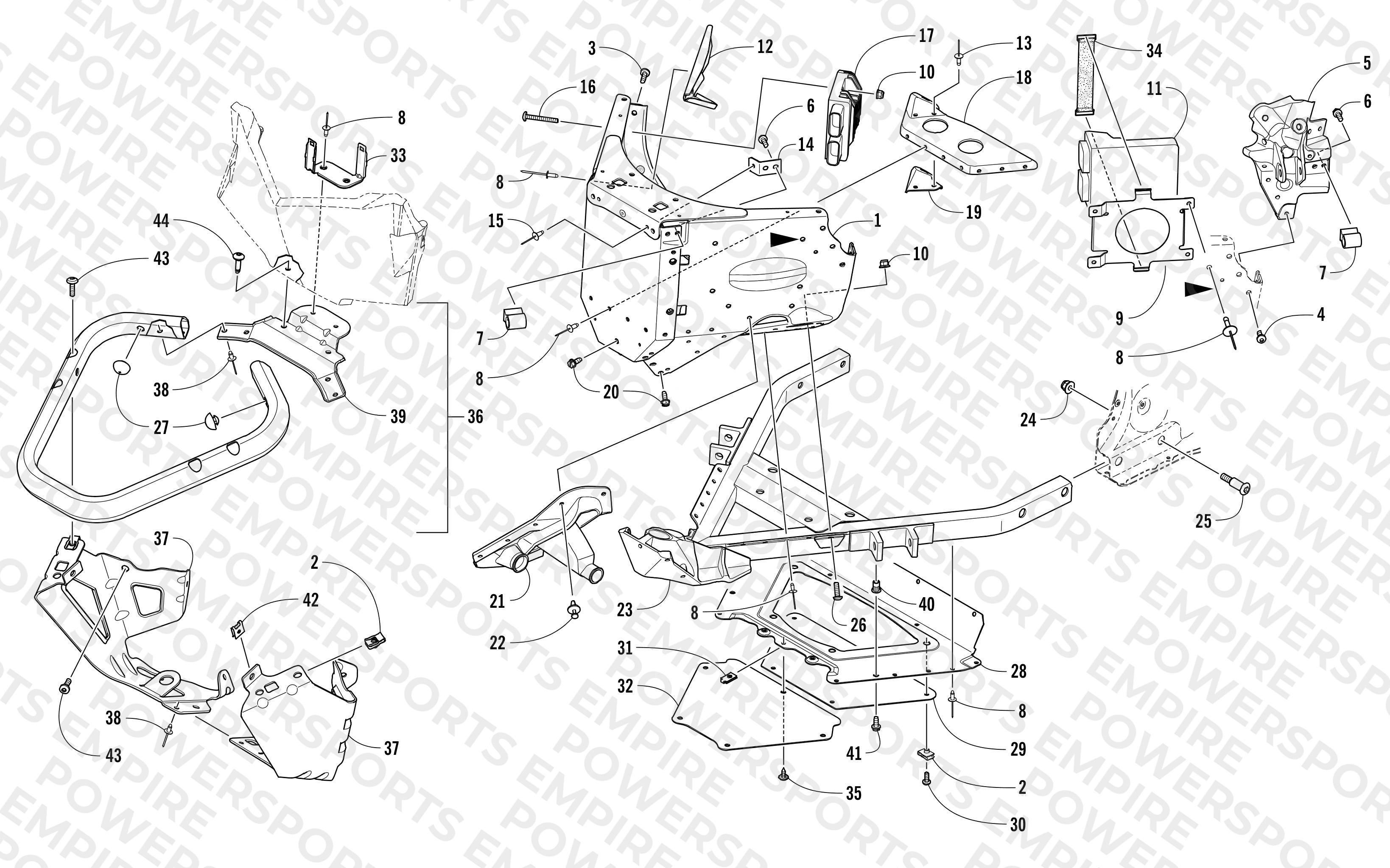 FRONT BUMPER AND FRAME ASSEMBLY