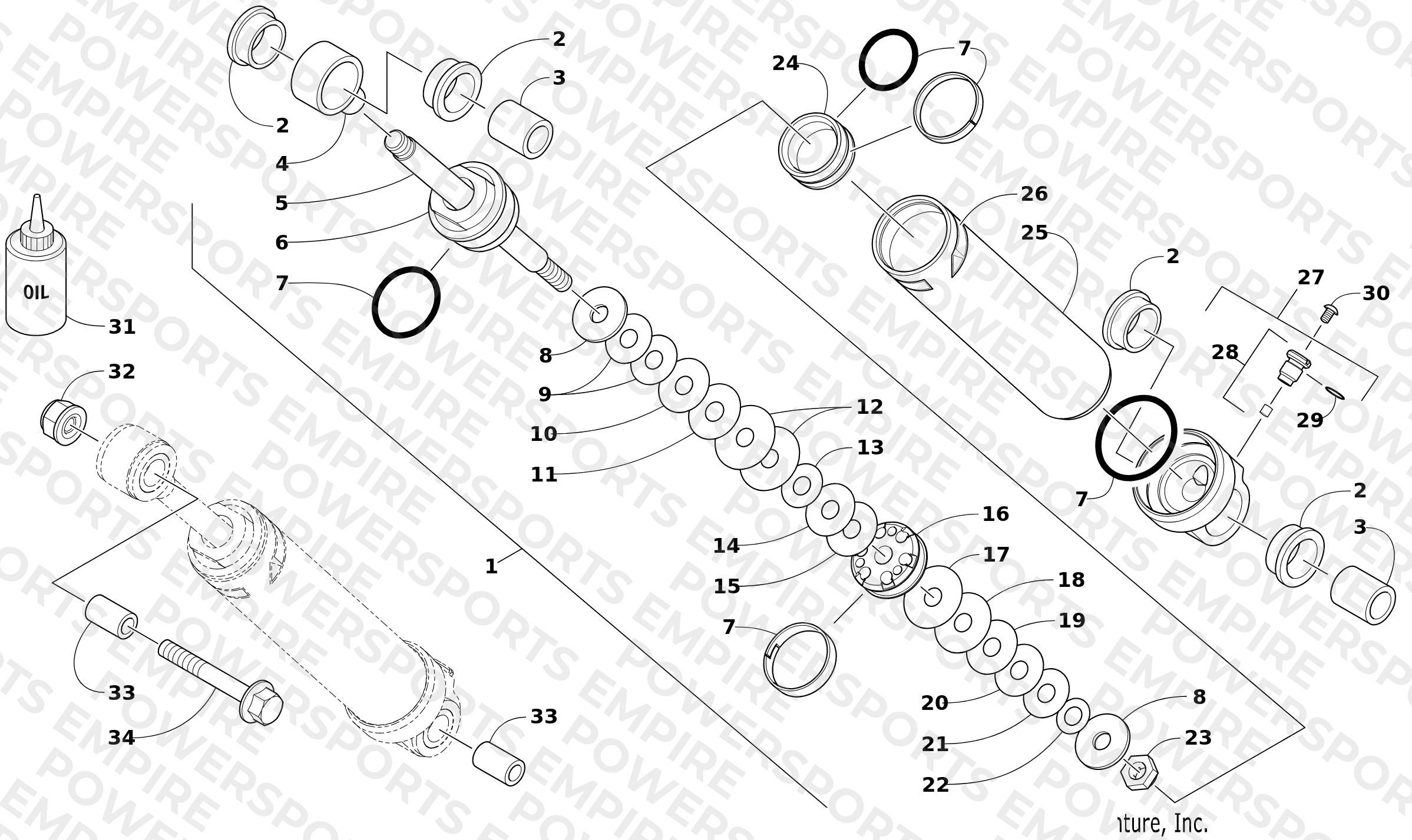 REAR SUSPENSION REAR ARM SHOCK ABSORBER