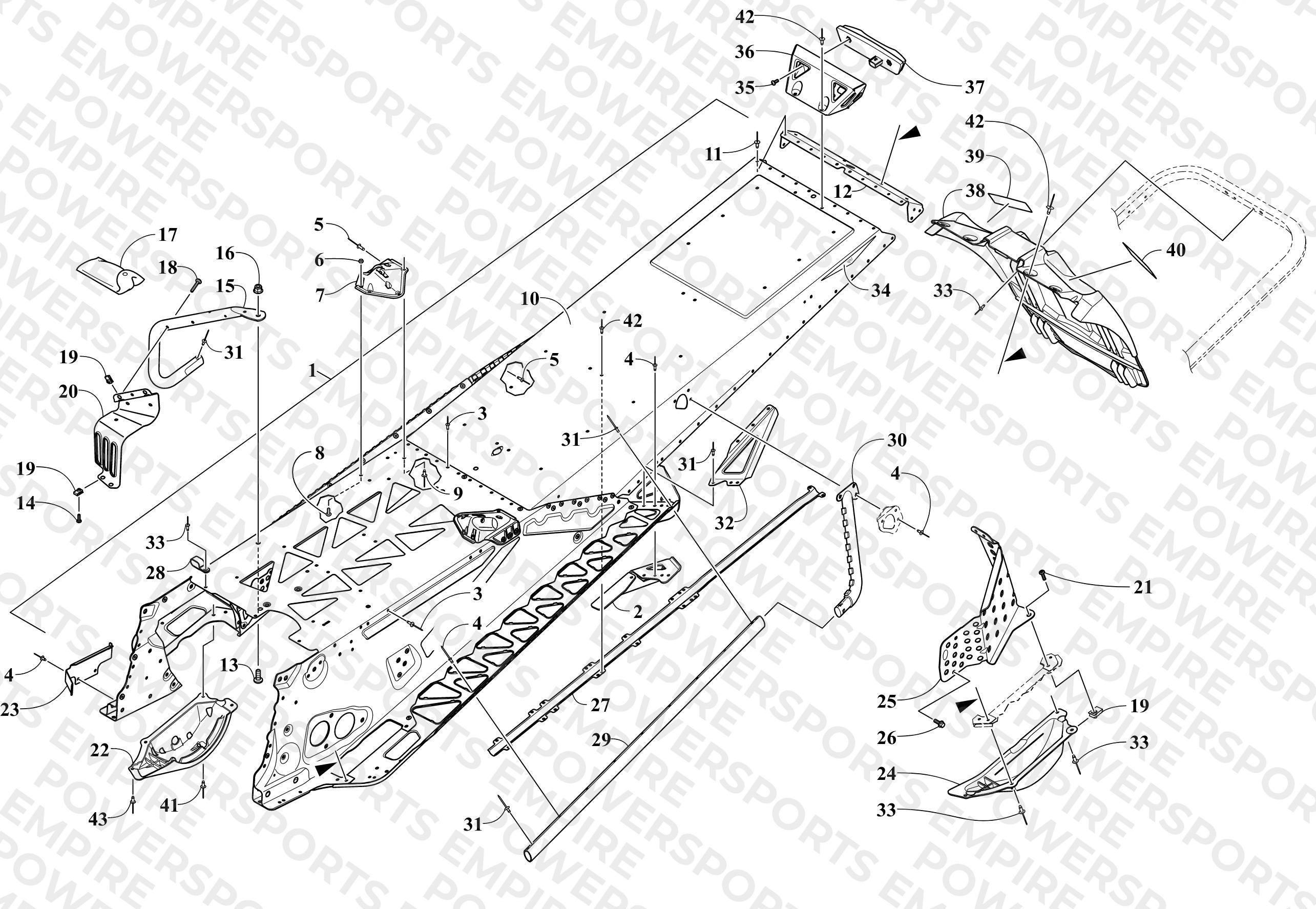TUNNEL AND SNOWFLAP ASSEMBLY