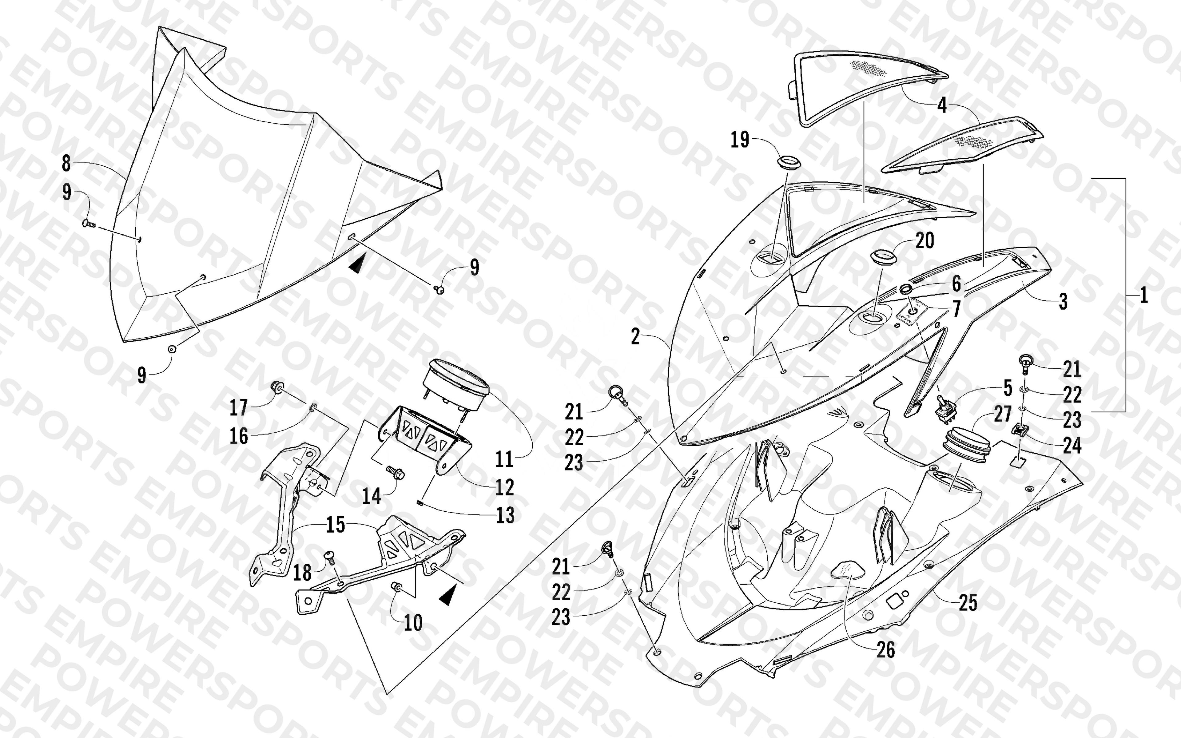 POD AND WINDSHIELD ASSEMBLY