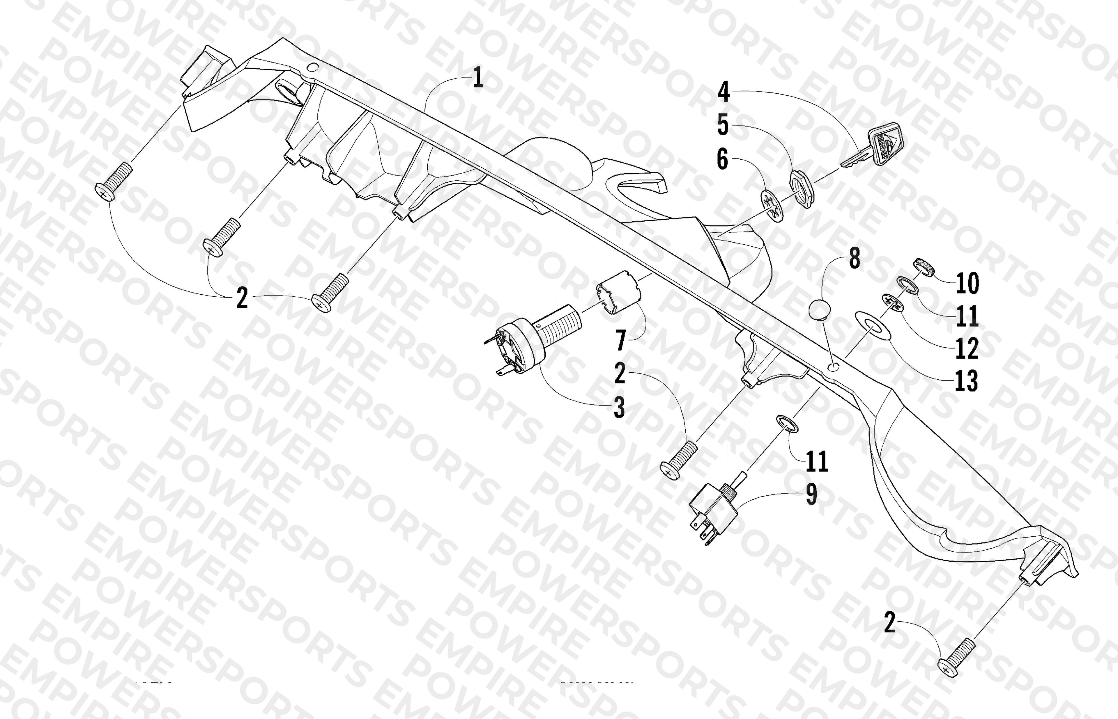 CONSOLE AND SWITCH ASSEMBLY