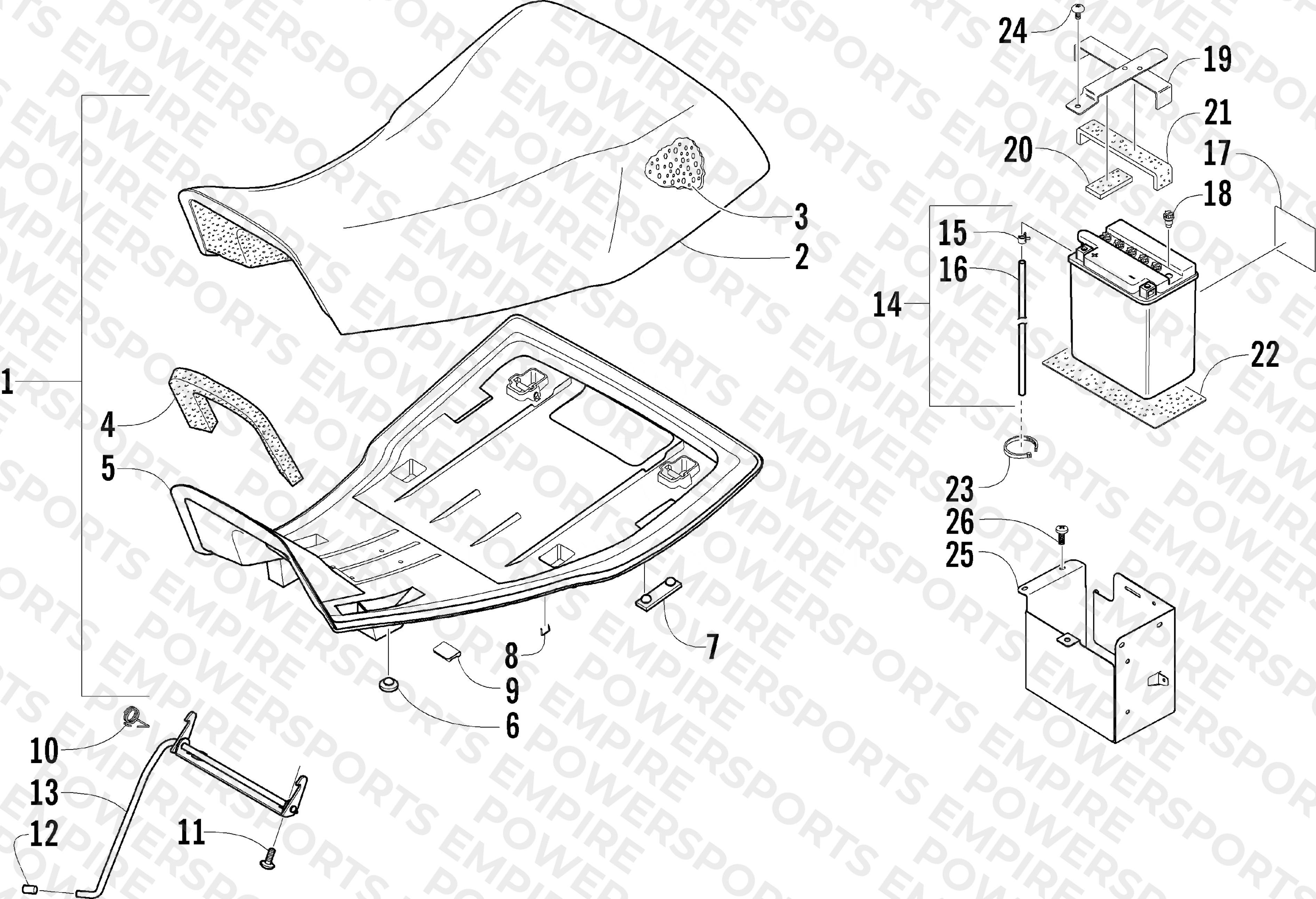 SEAT AND BATTERY ASSEMBLIES