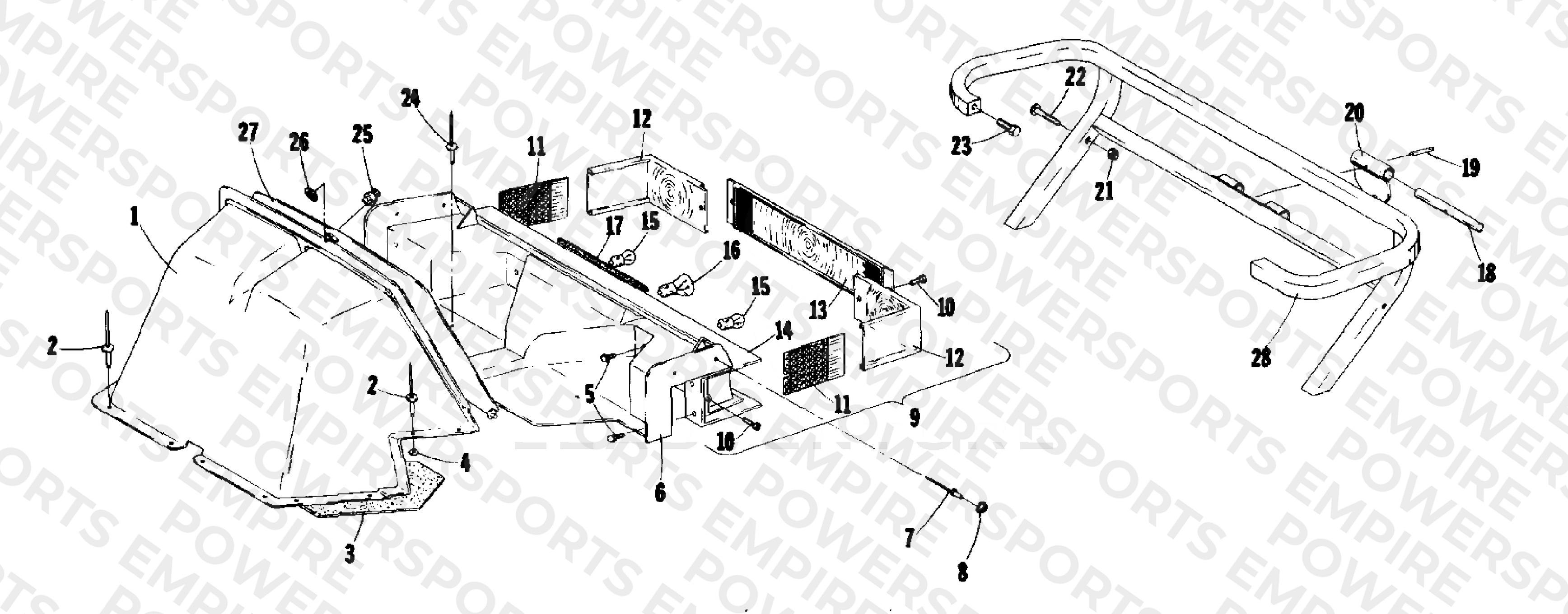 REAR SHROUD AND BUMPER