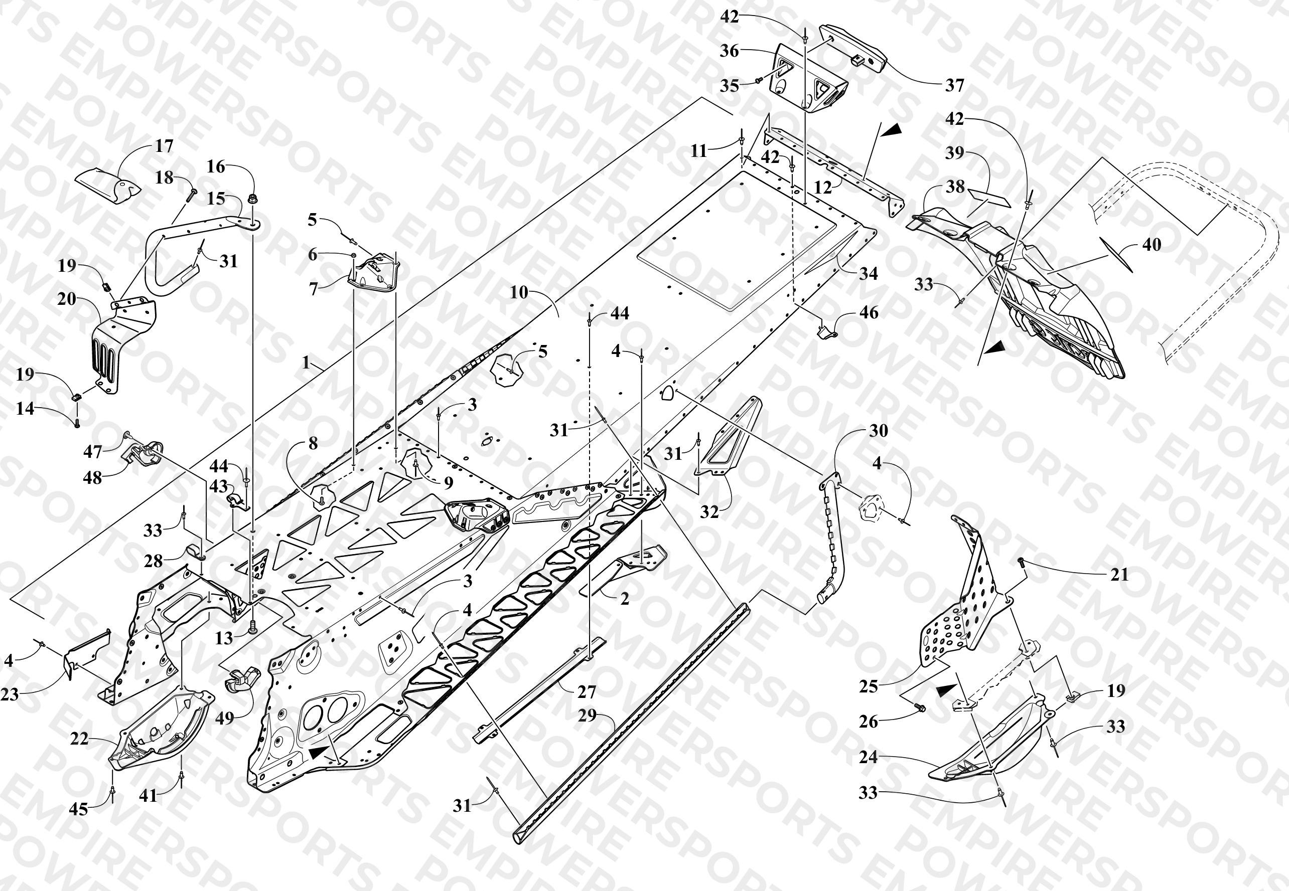 TUNNEL AND SNOWFLAP ASSEMBLY