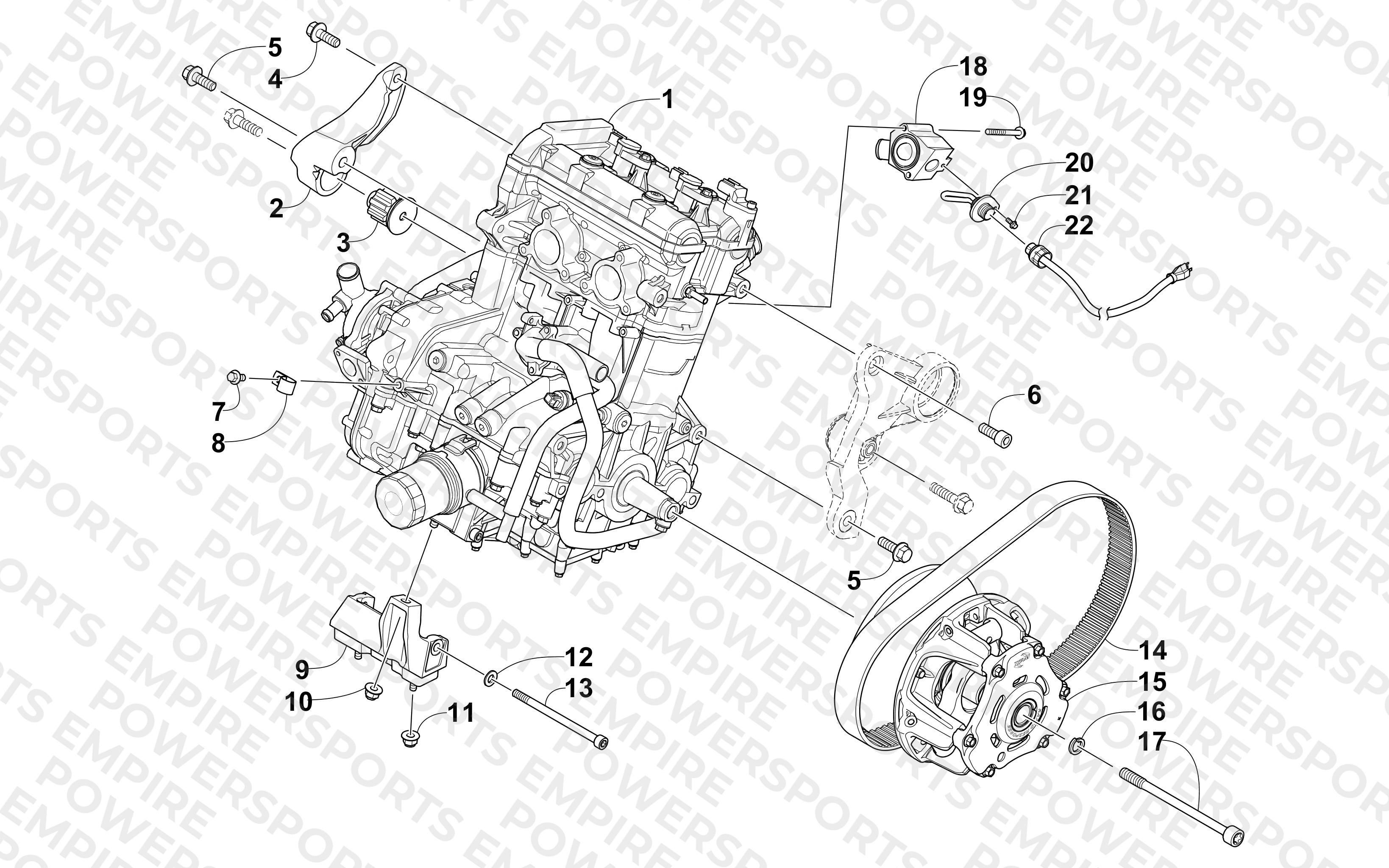 ENGINE AND RELATED PARTS