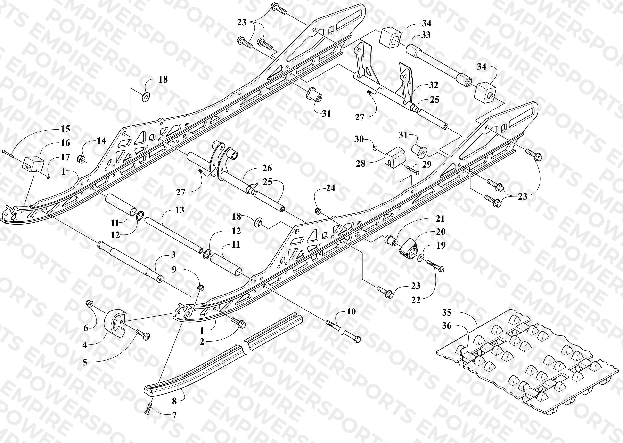 SLIDE RAIL AND TRACK ASSEMBLY