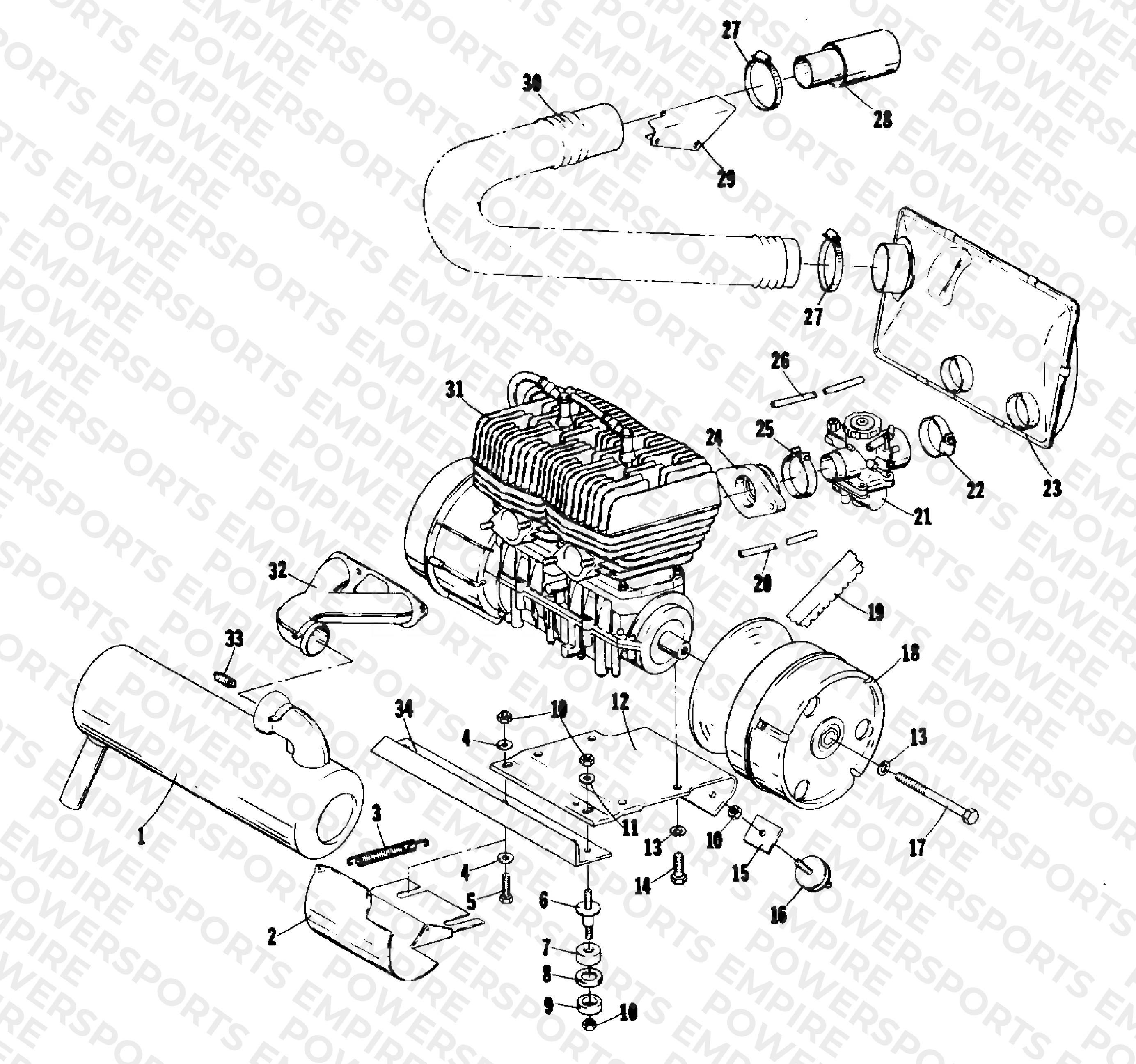 ENGINE AND RELATED PARTS