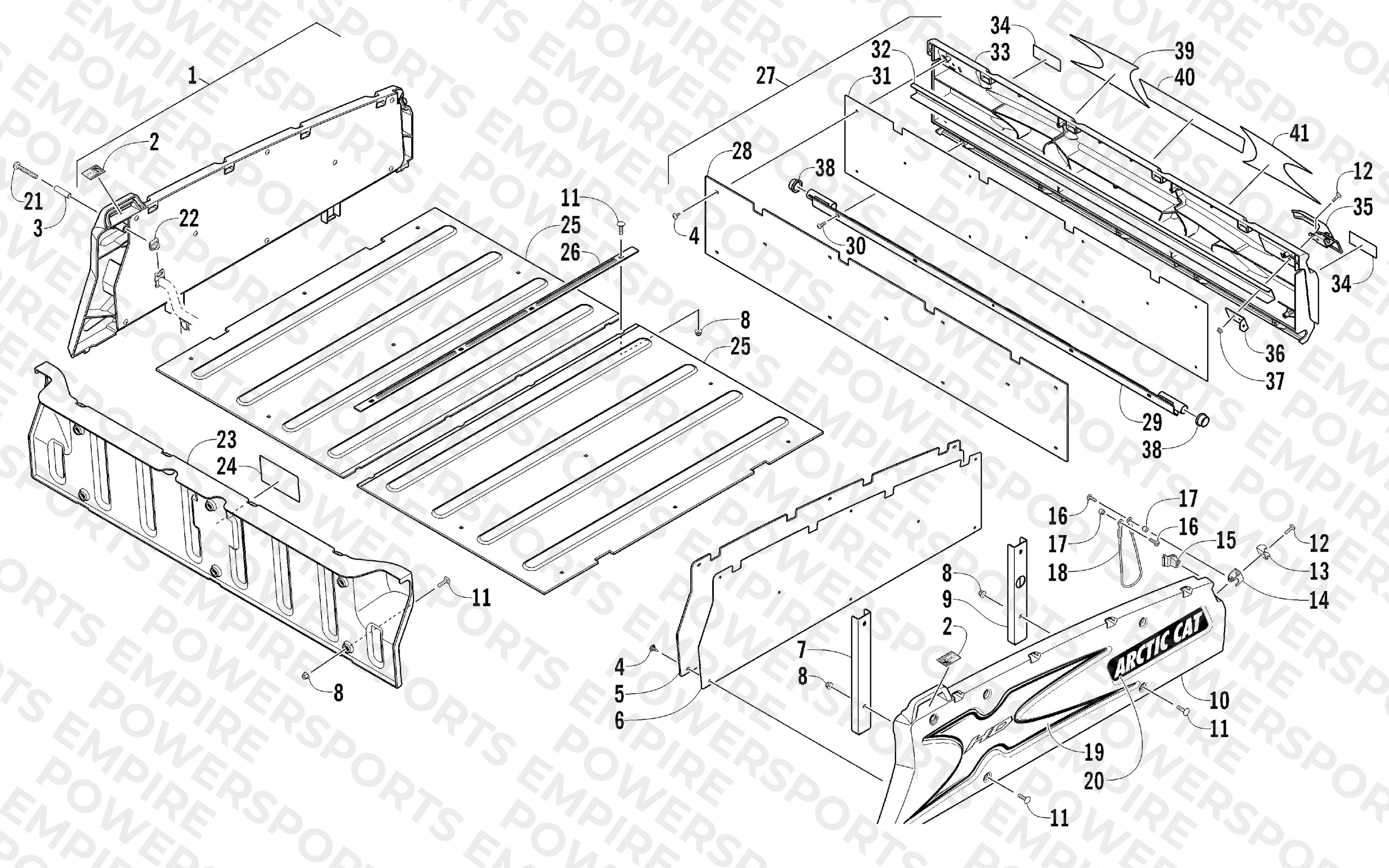 CARGO BOX AND TAILGATE ASSEMBLY