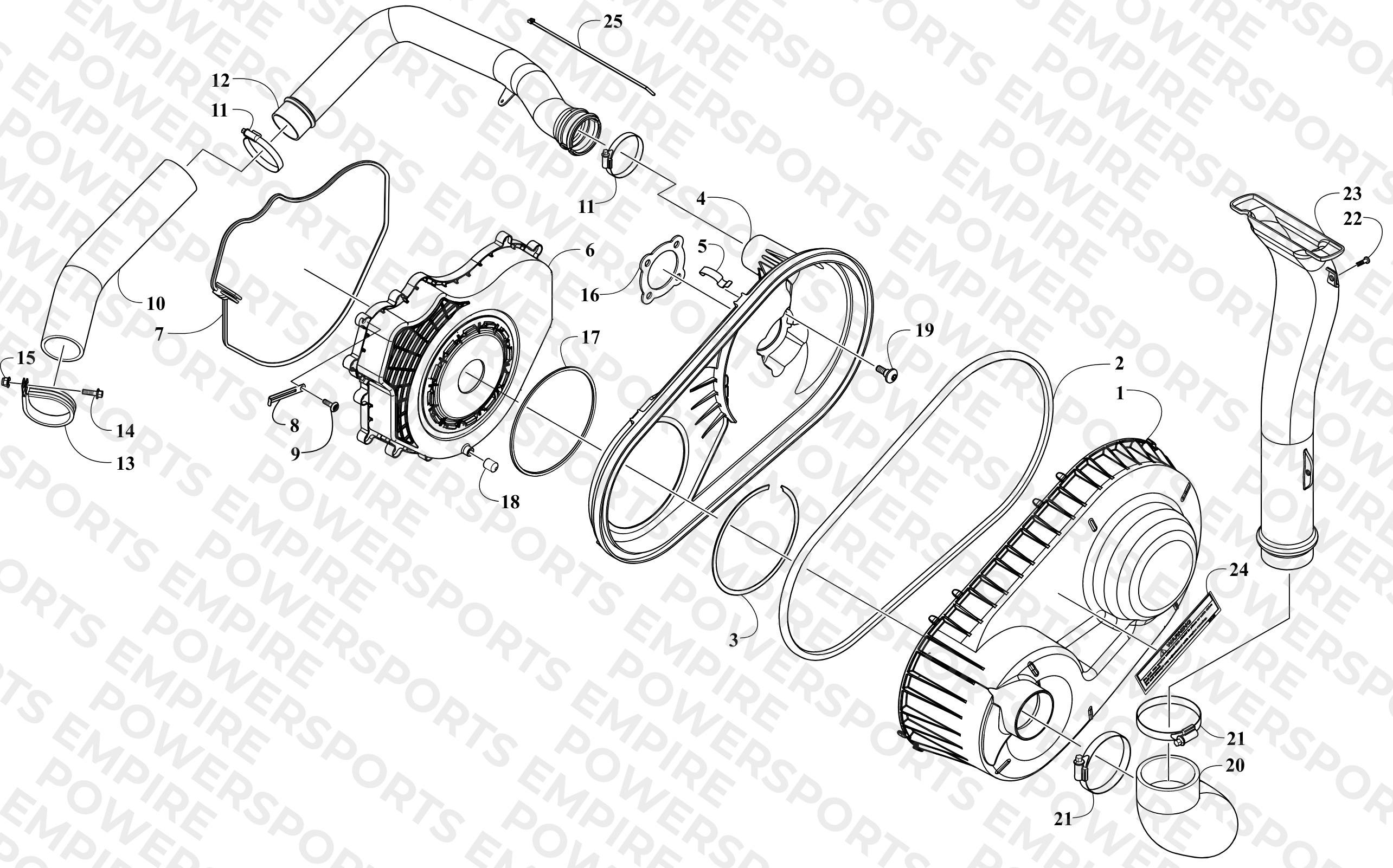 BELT COOLING AND CLUTCH COVER ASSEMBLY