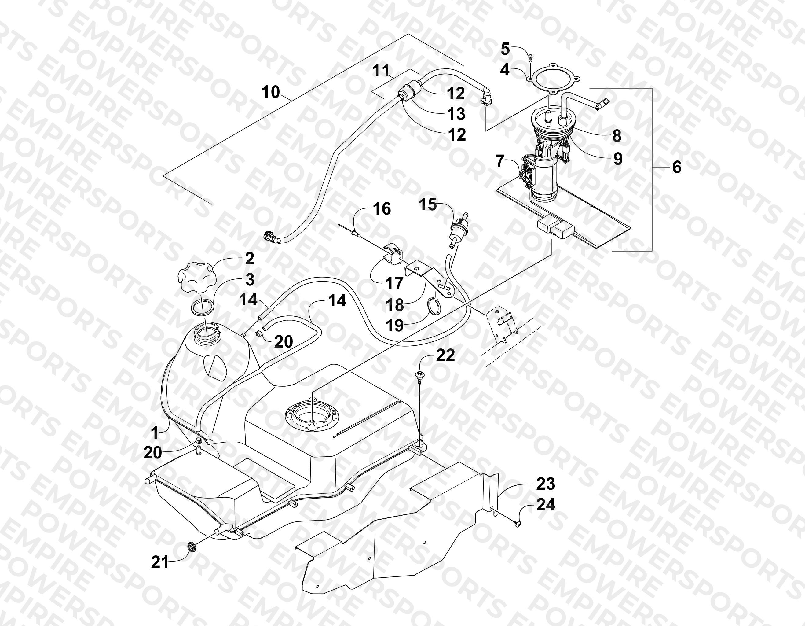GAS TANK ASSEMBLY (UP TO VIN: AT205776)