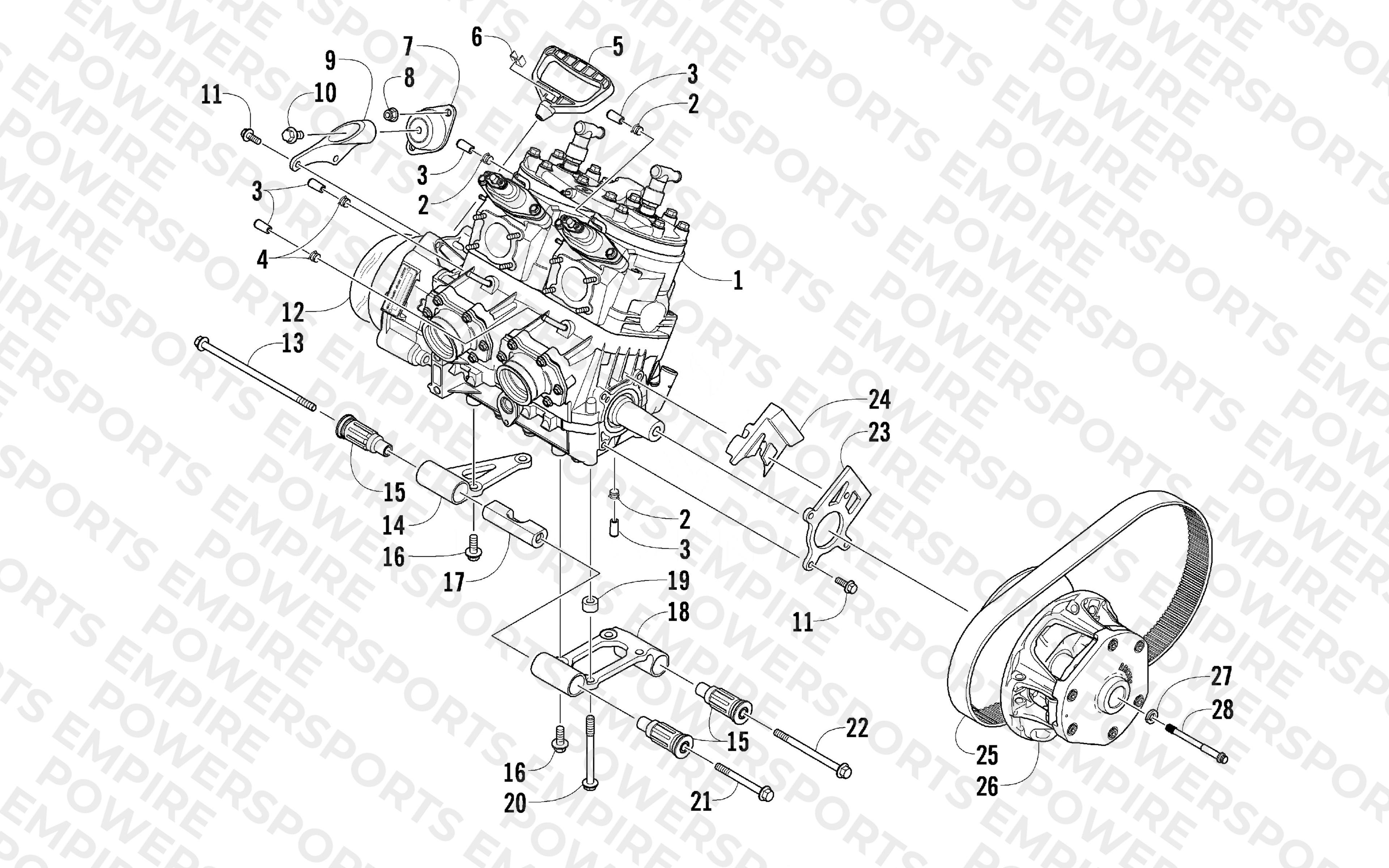 ENGINE AND RELATED PARTS