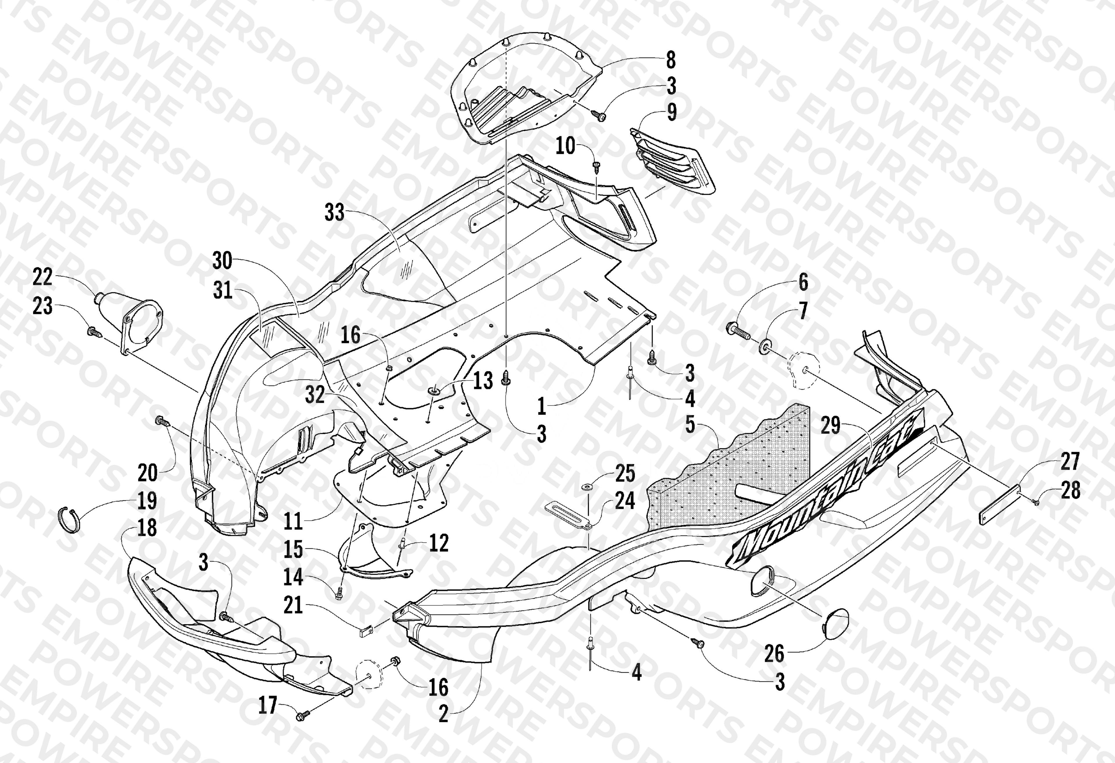 BELLY PAN AND FRONT BUMPER ASSEMBLY