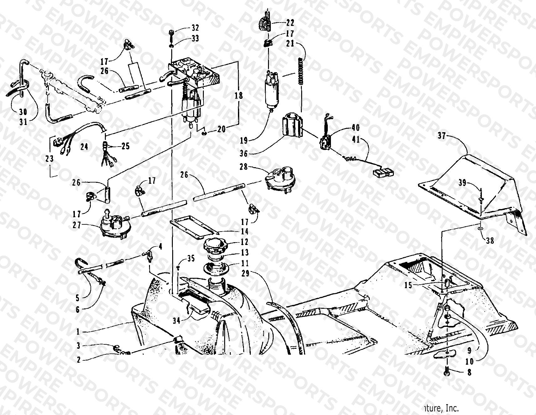 GAS TANK AND FUEL PUMP ASSEMBLY