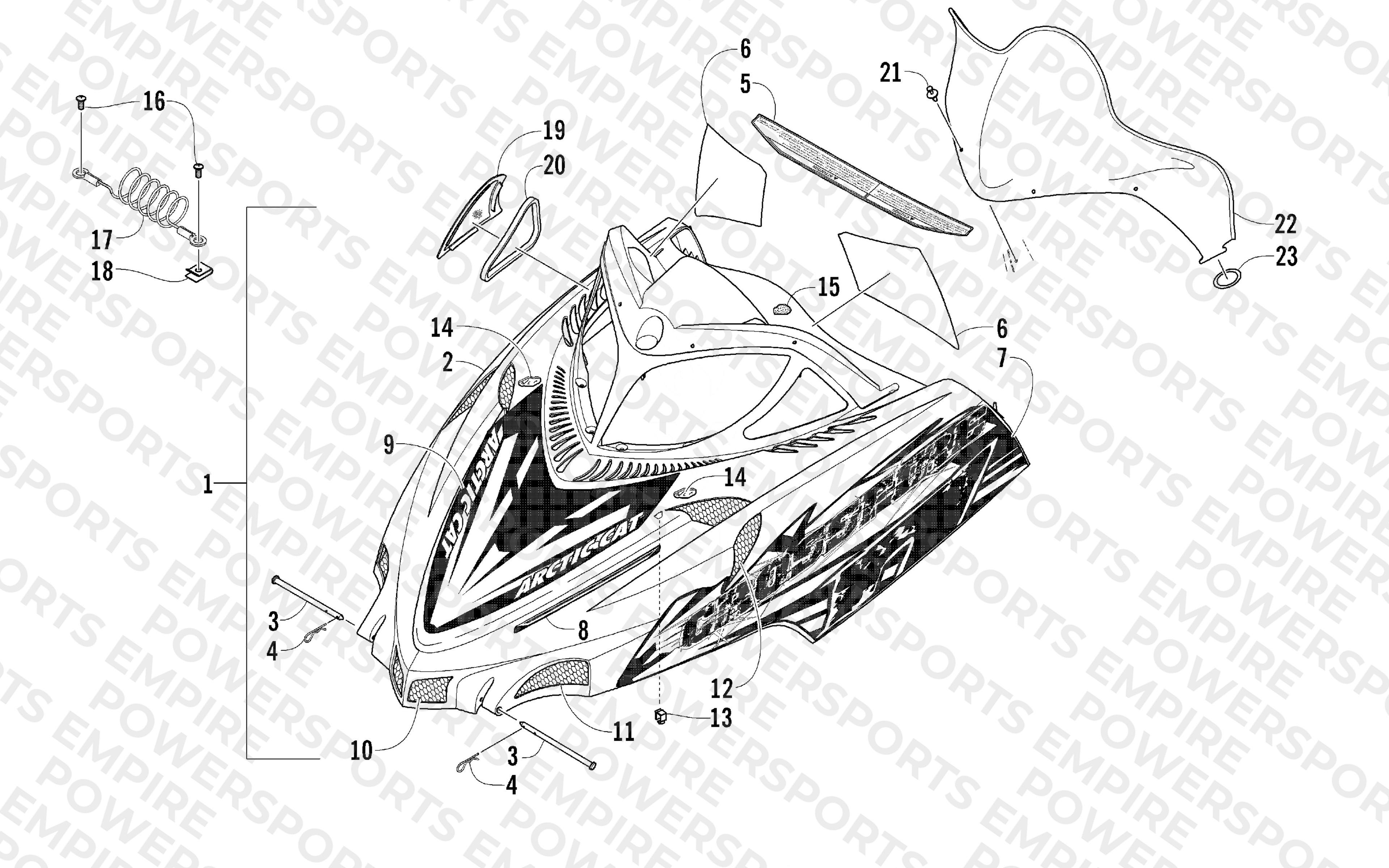 HOOD AND WINDSHIELD ASSEMBLY