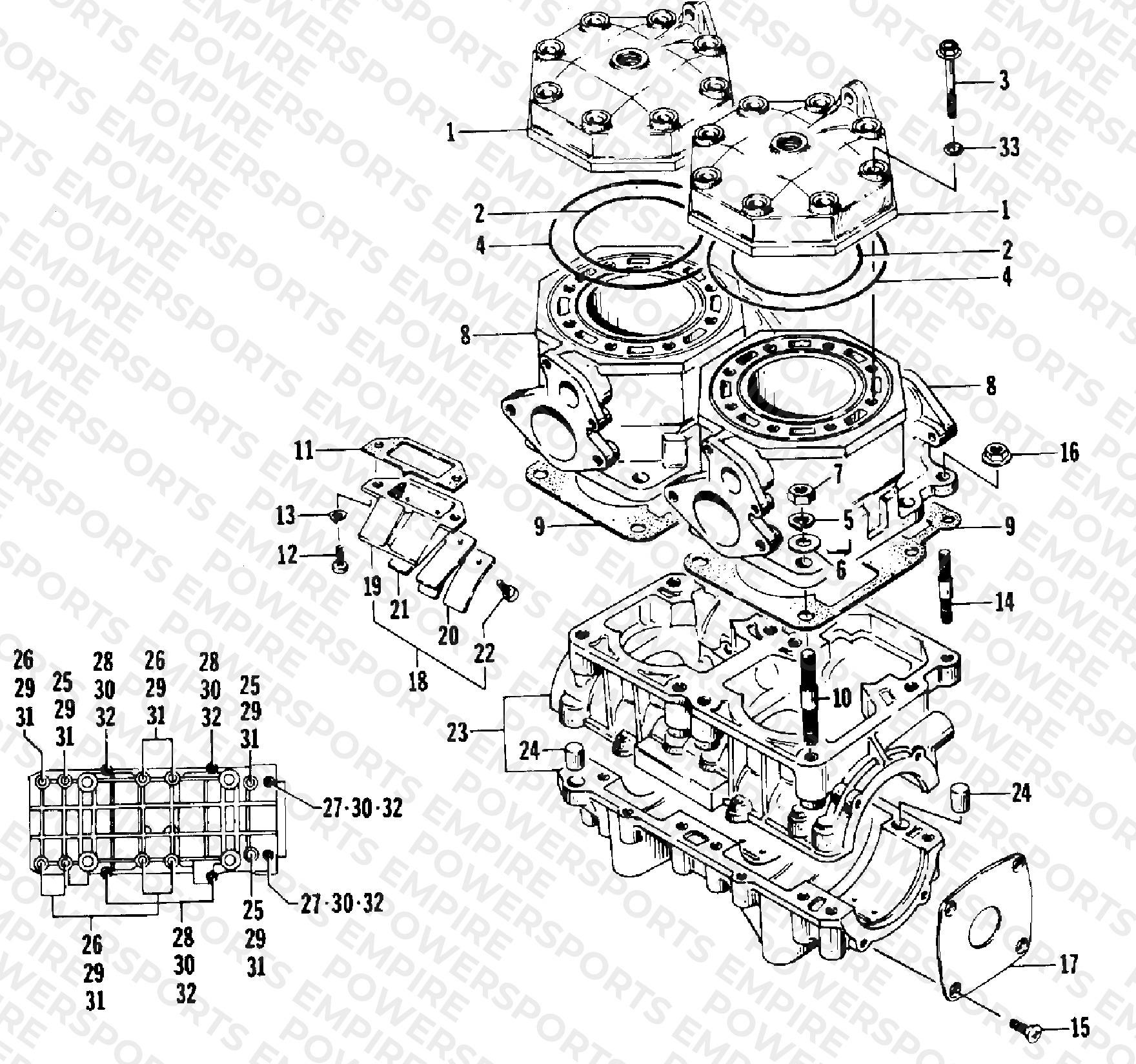 CRANKCASE AND CYLINDER