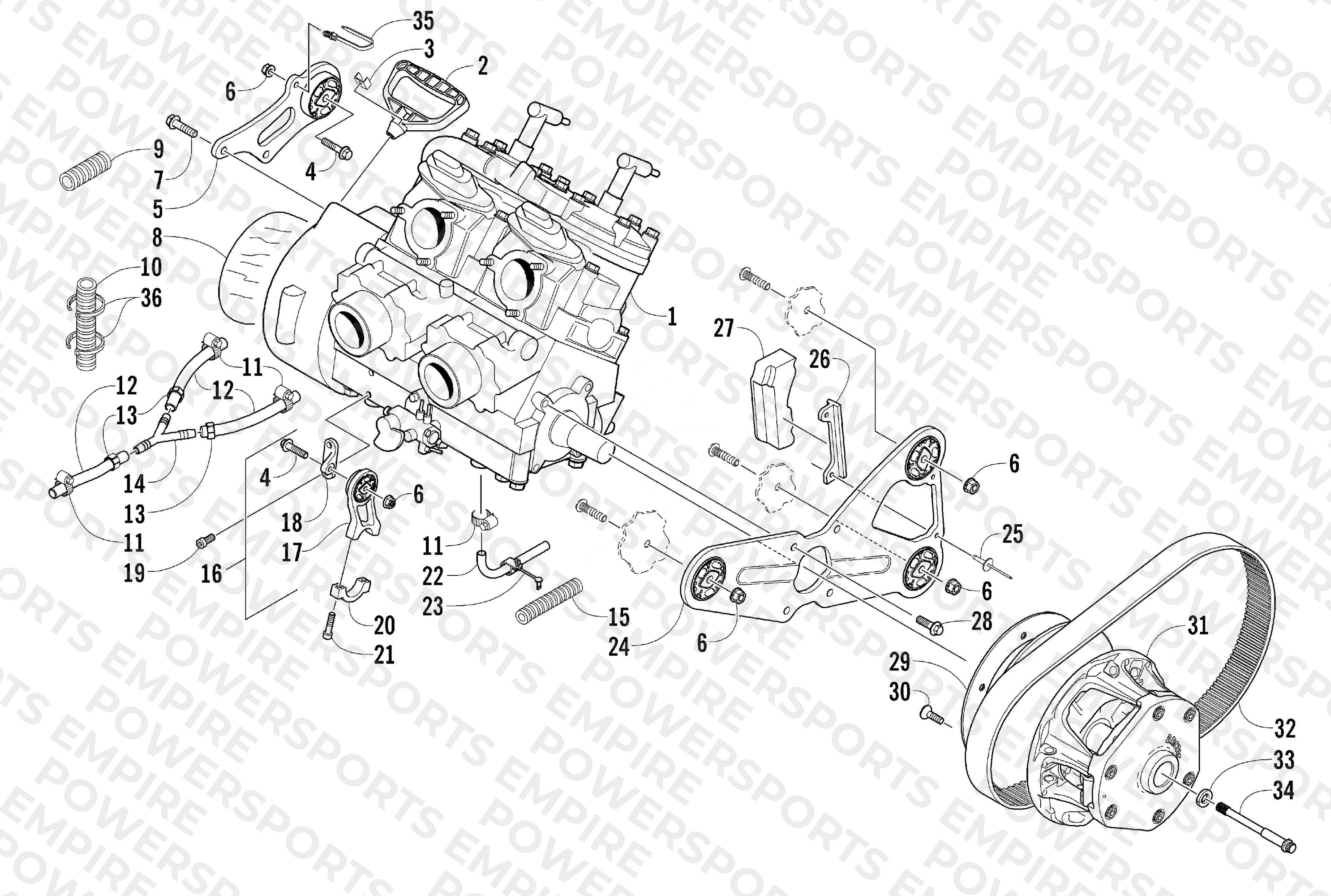 ENGINE AND RELATED PARTS