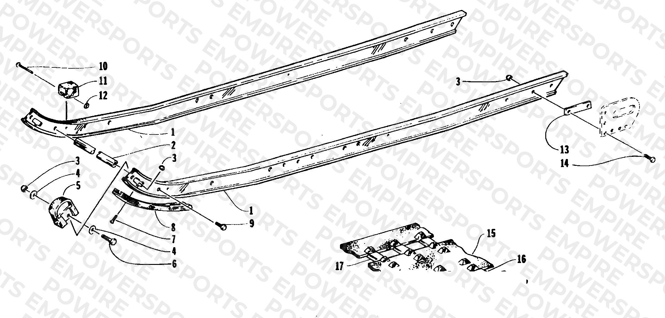 SLIDE RAIL AND TRACK ASSEMBLY