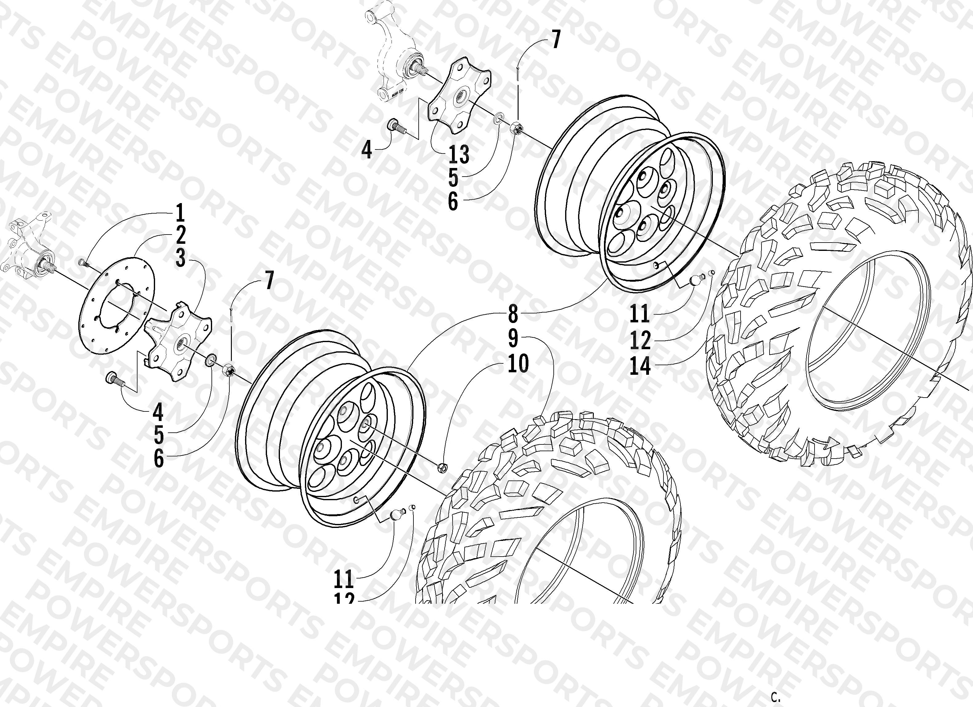 WHEEL AND TIRE ASSEMBLY