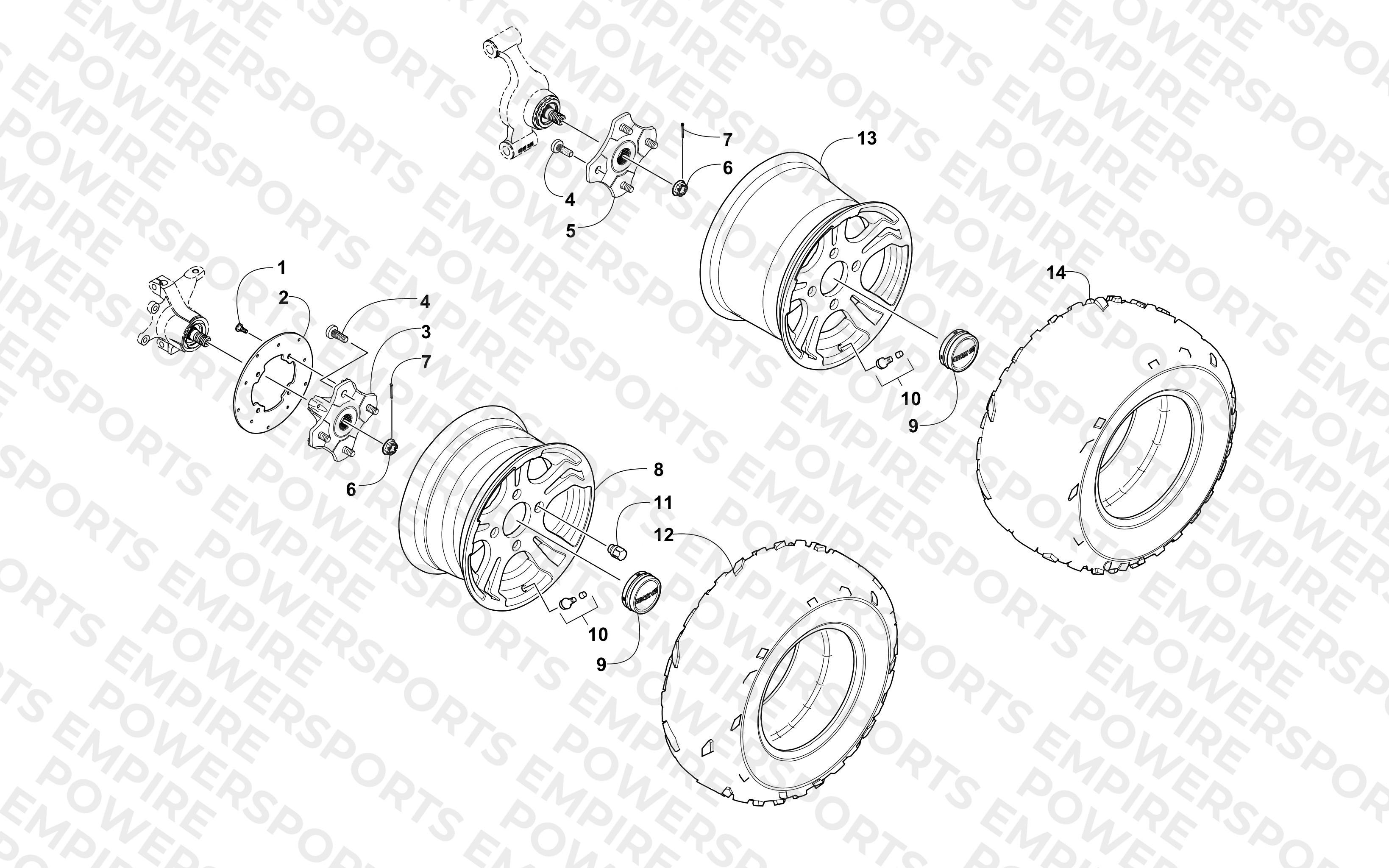 WHEEL AND TIRE ASSEMBLY