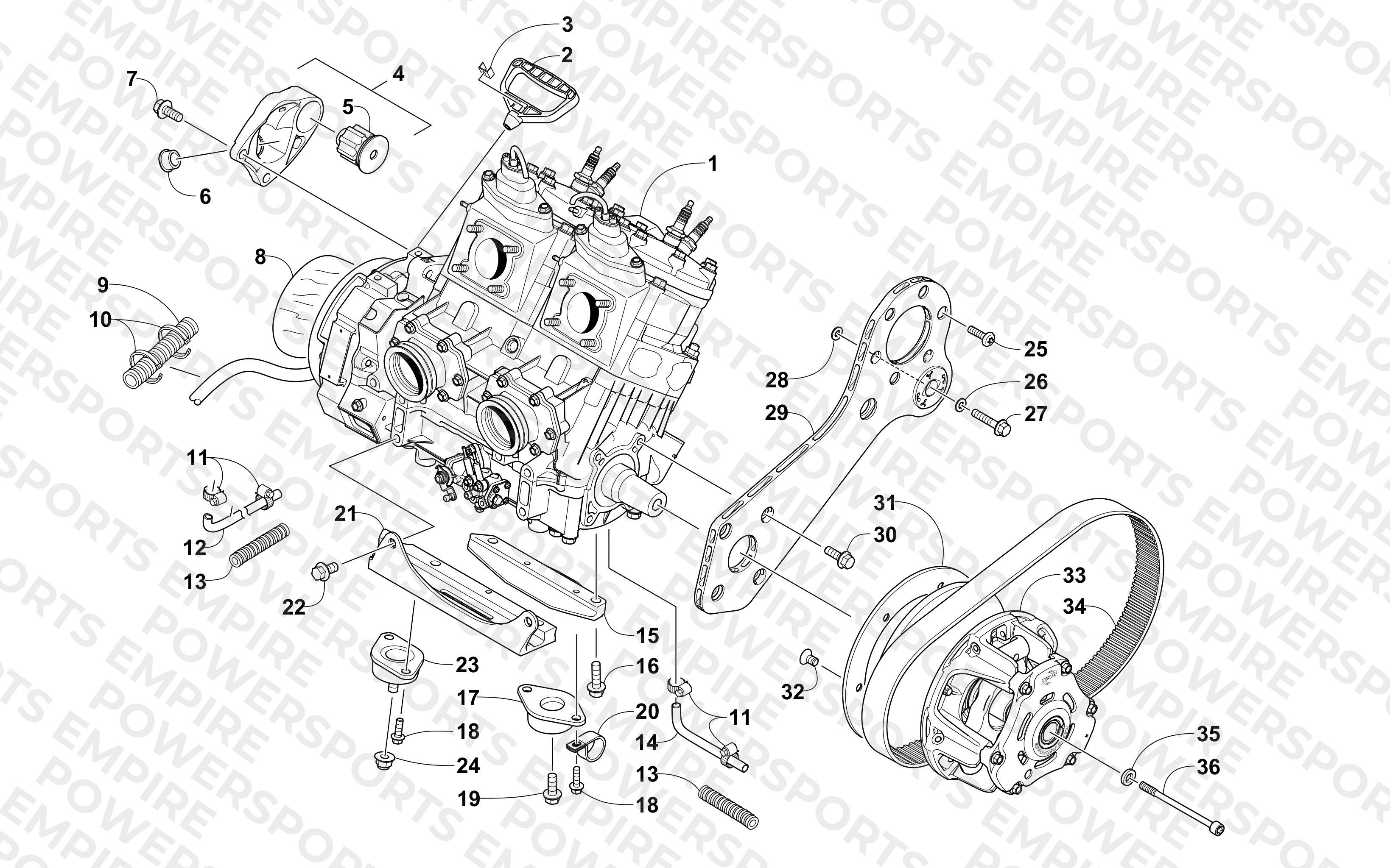 ENGINE AND RELATED PARTS