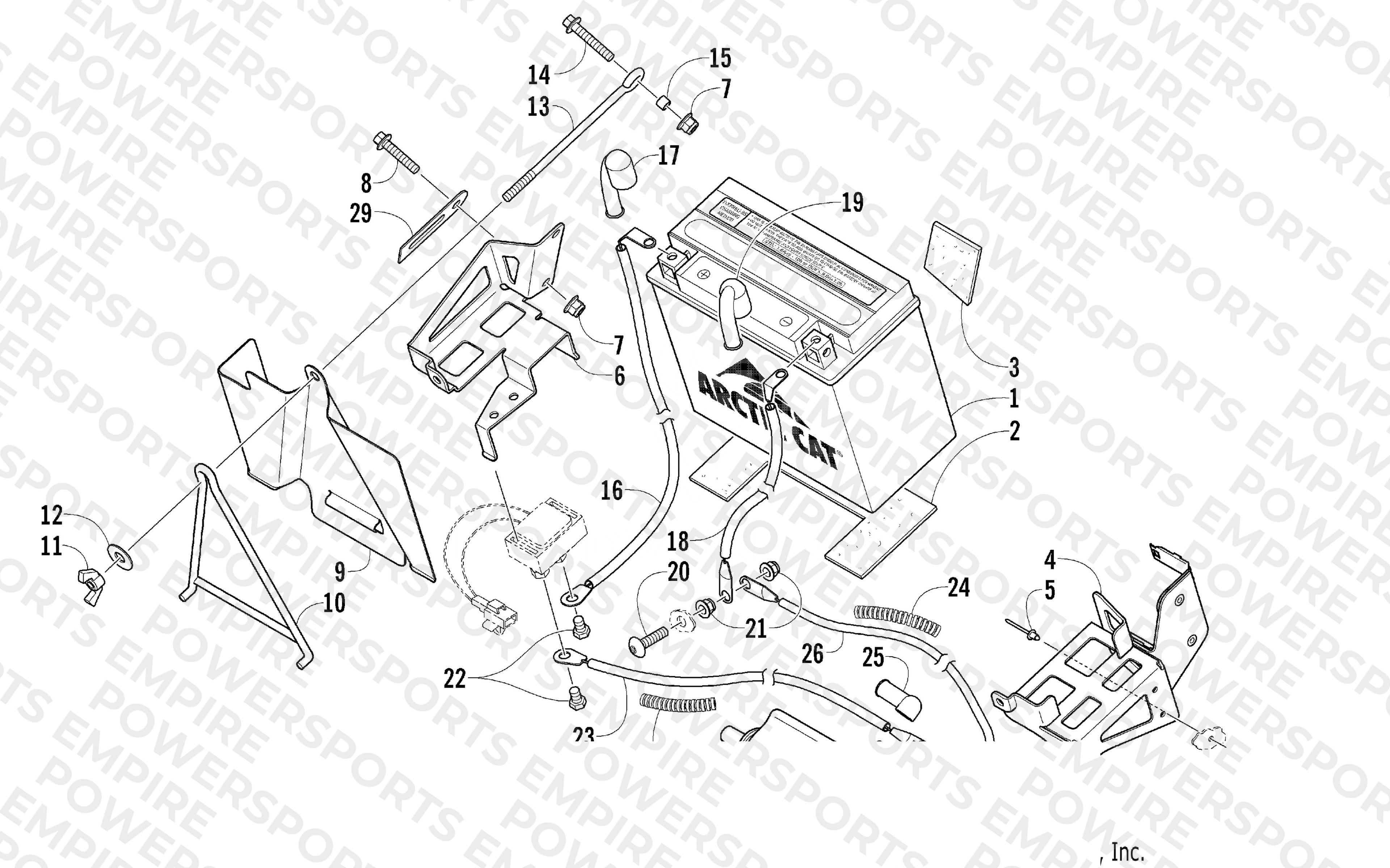 BATTERY AND TRAY ASSEMBLY