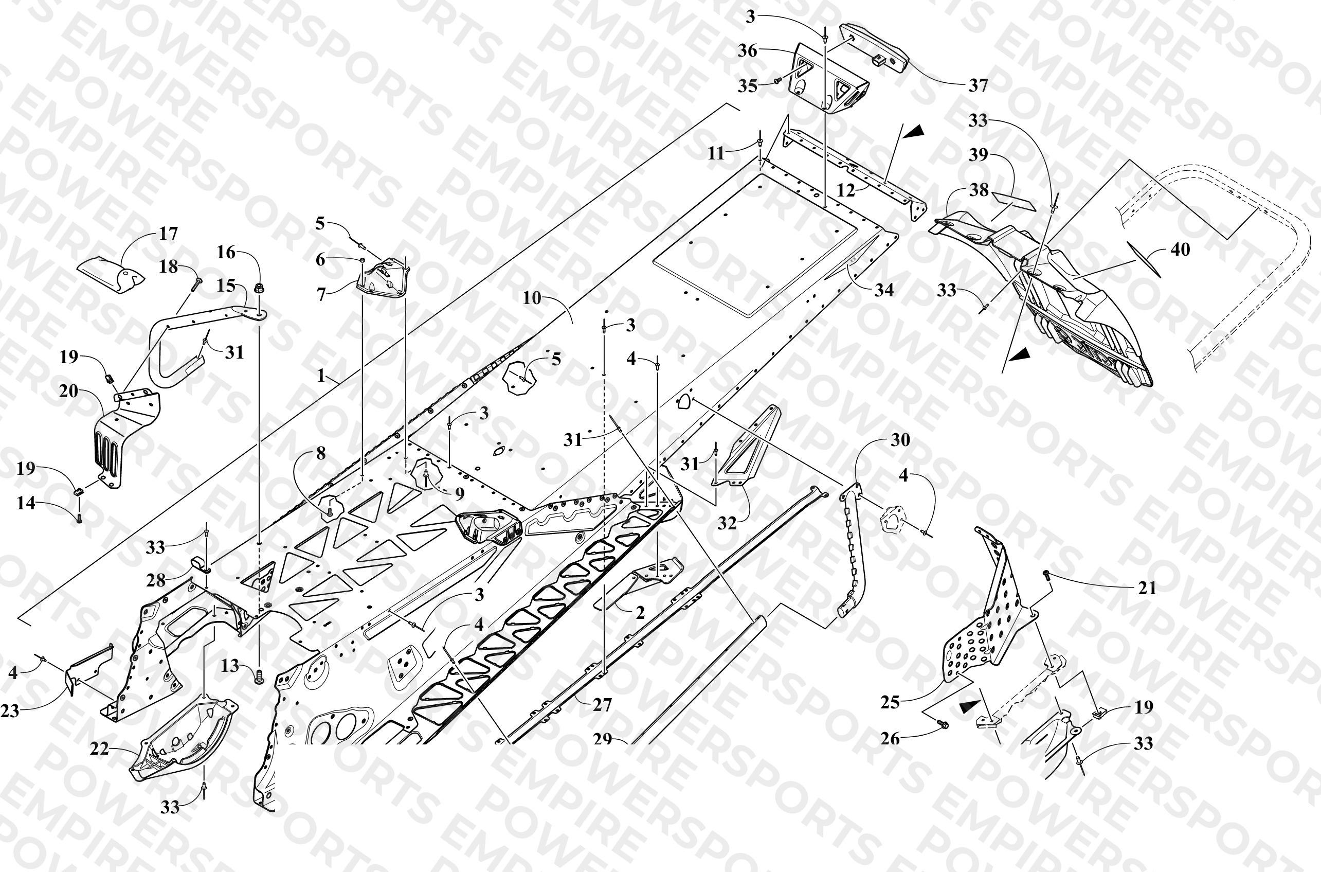 TUNNEL AND SNOWFLAP ASSEMBLY