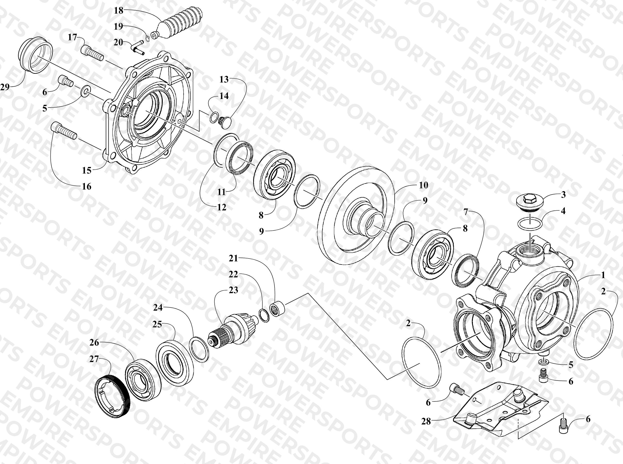 REAR DRIVE GEARCASE ASSEMBLY