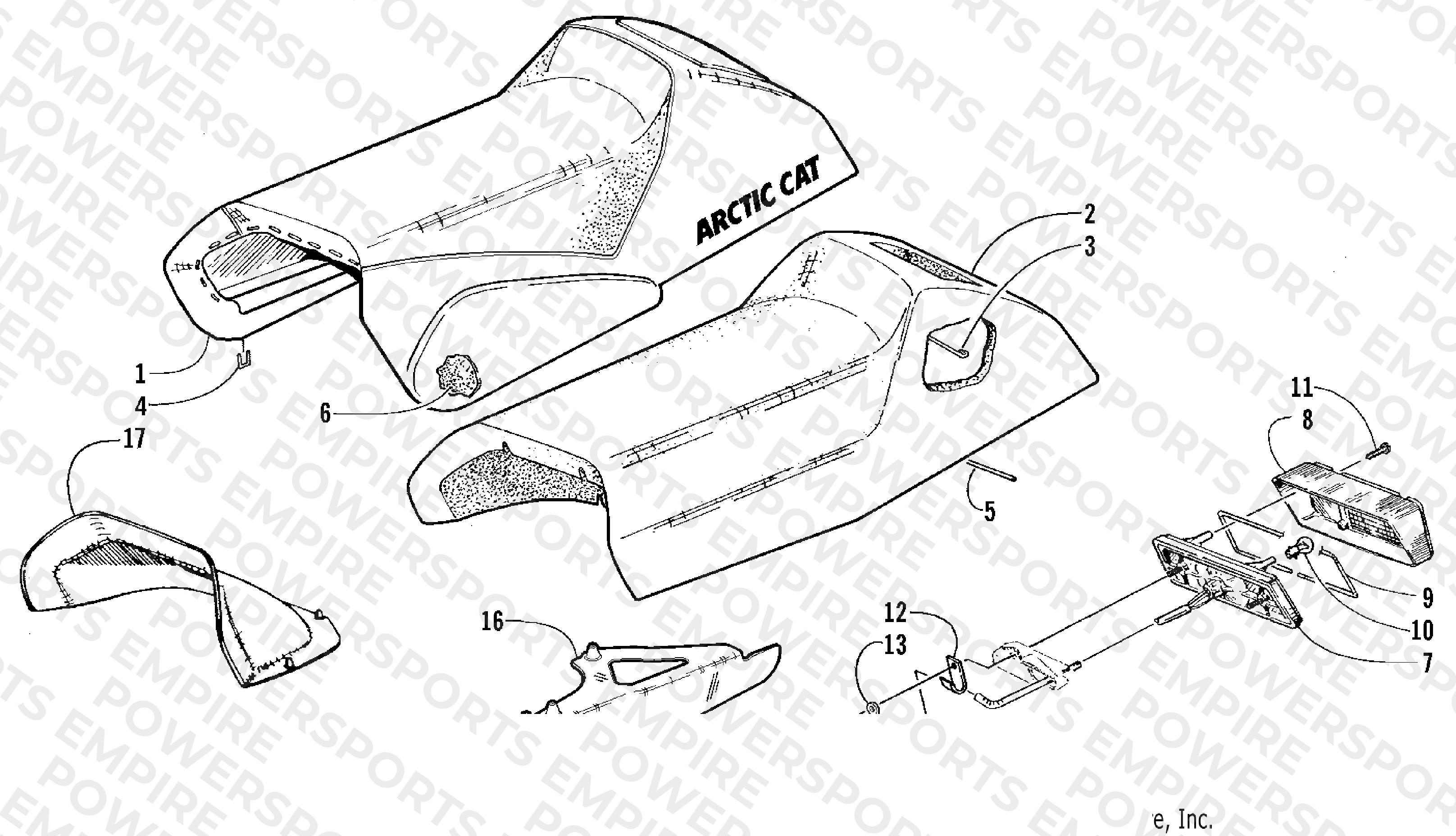 SEAT AND TAILLIGHT ASSEMBLY