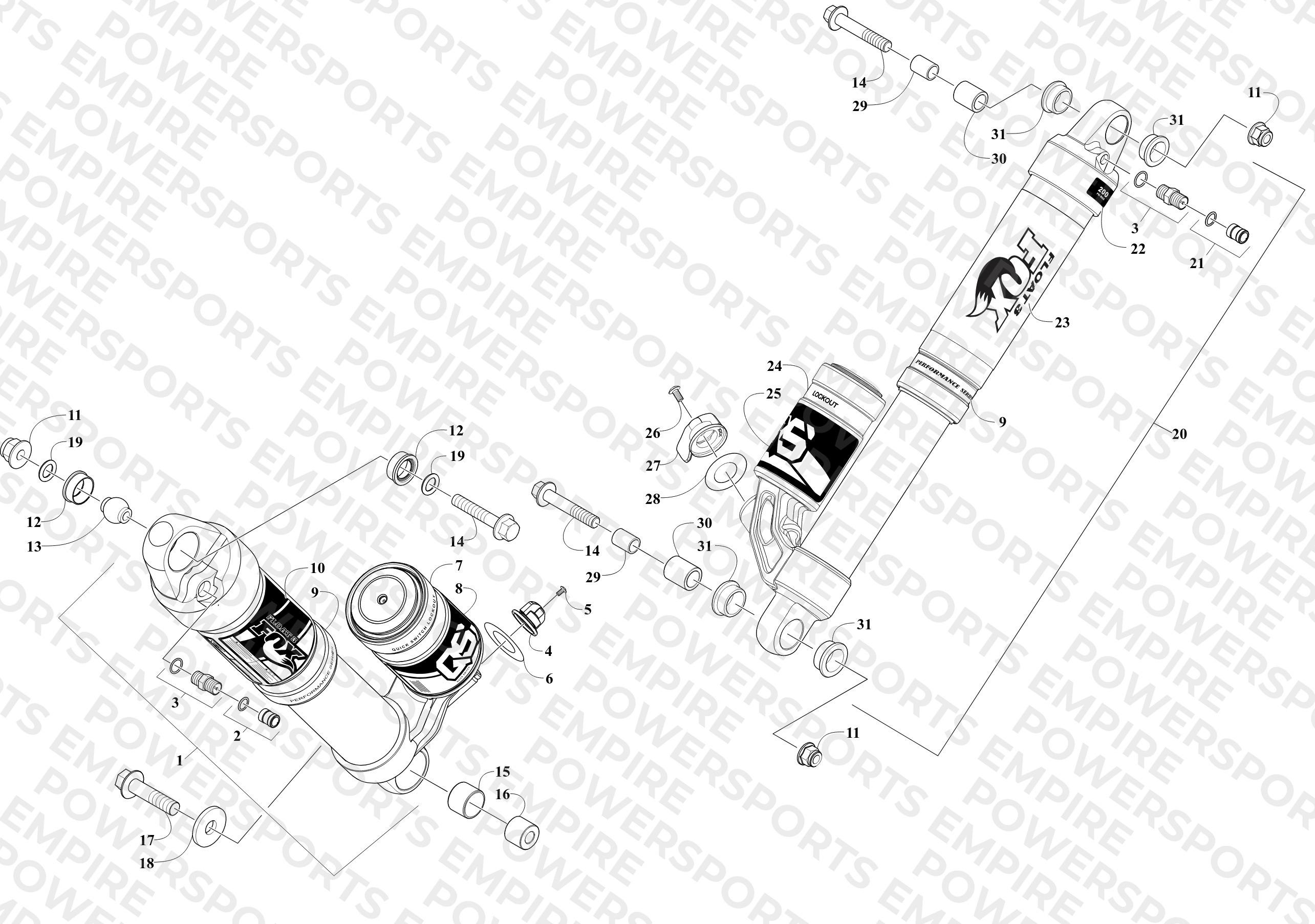 REAR SUSPENSION SHOCK ABSORBERS