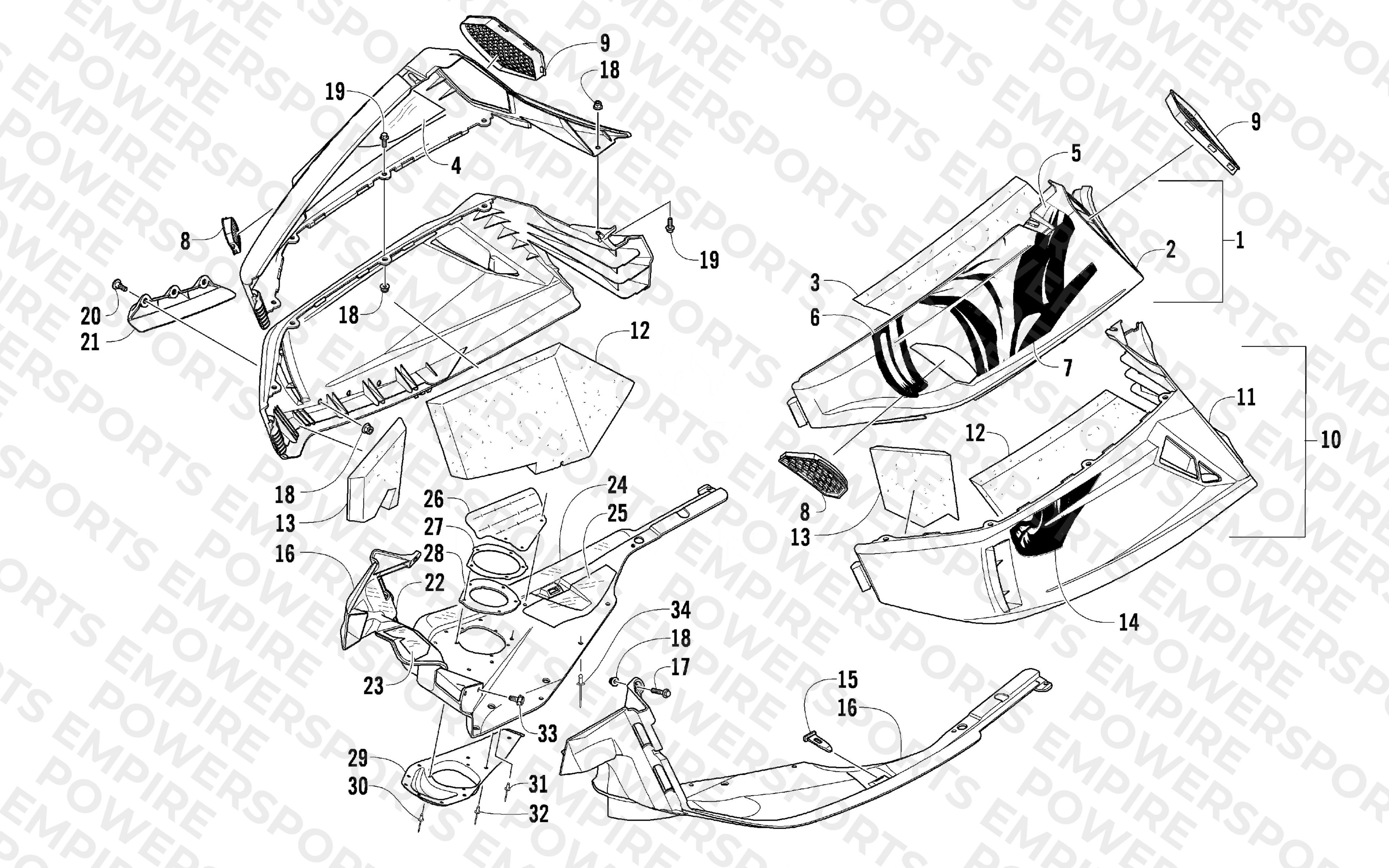 SKID PLATE AND SIDE PANEL ASSEMBLY