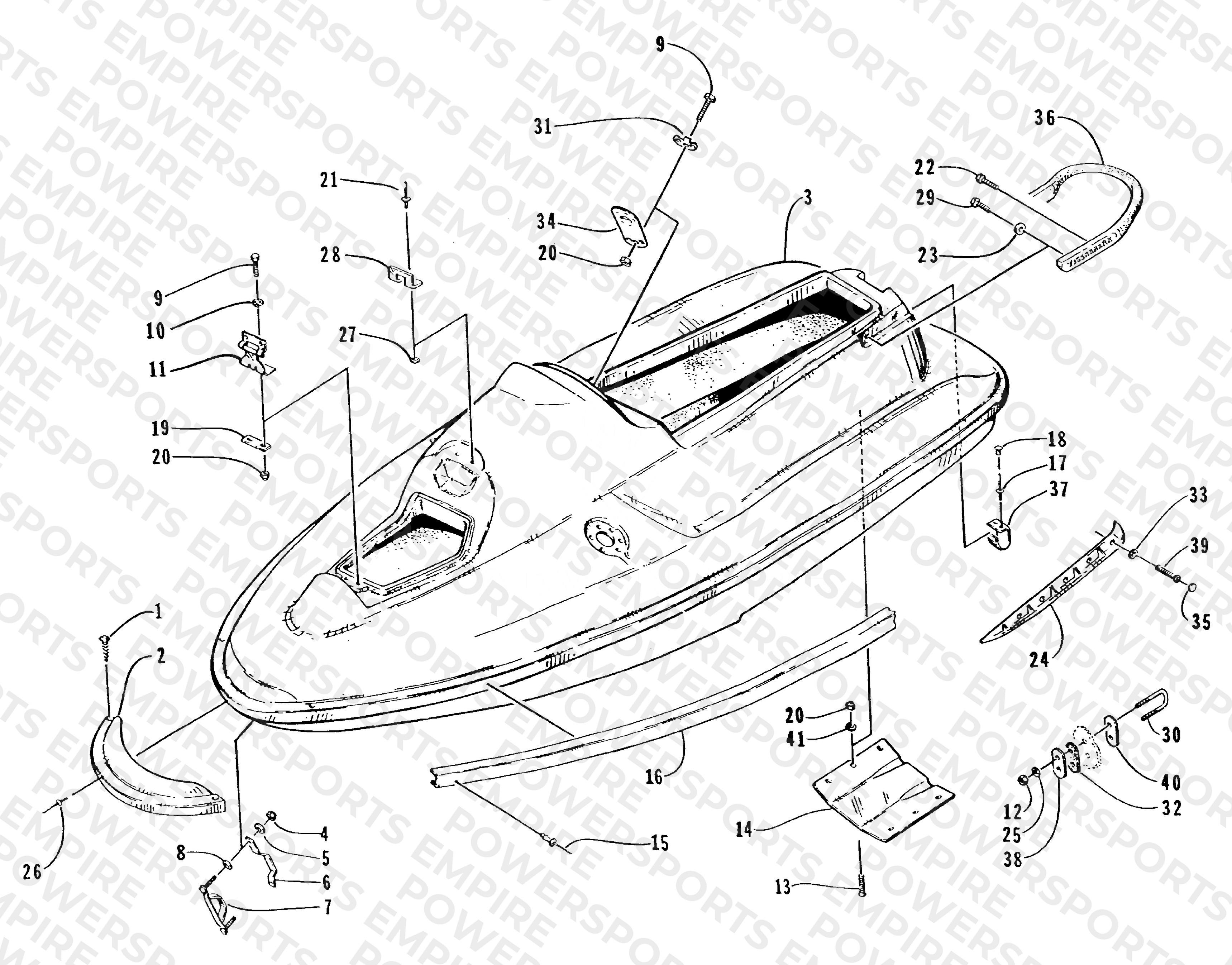 HULL AND RELATED PARTS ASSEMBLY