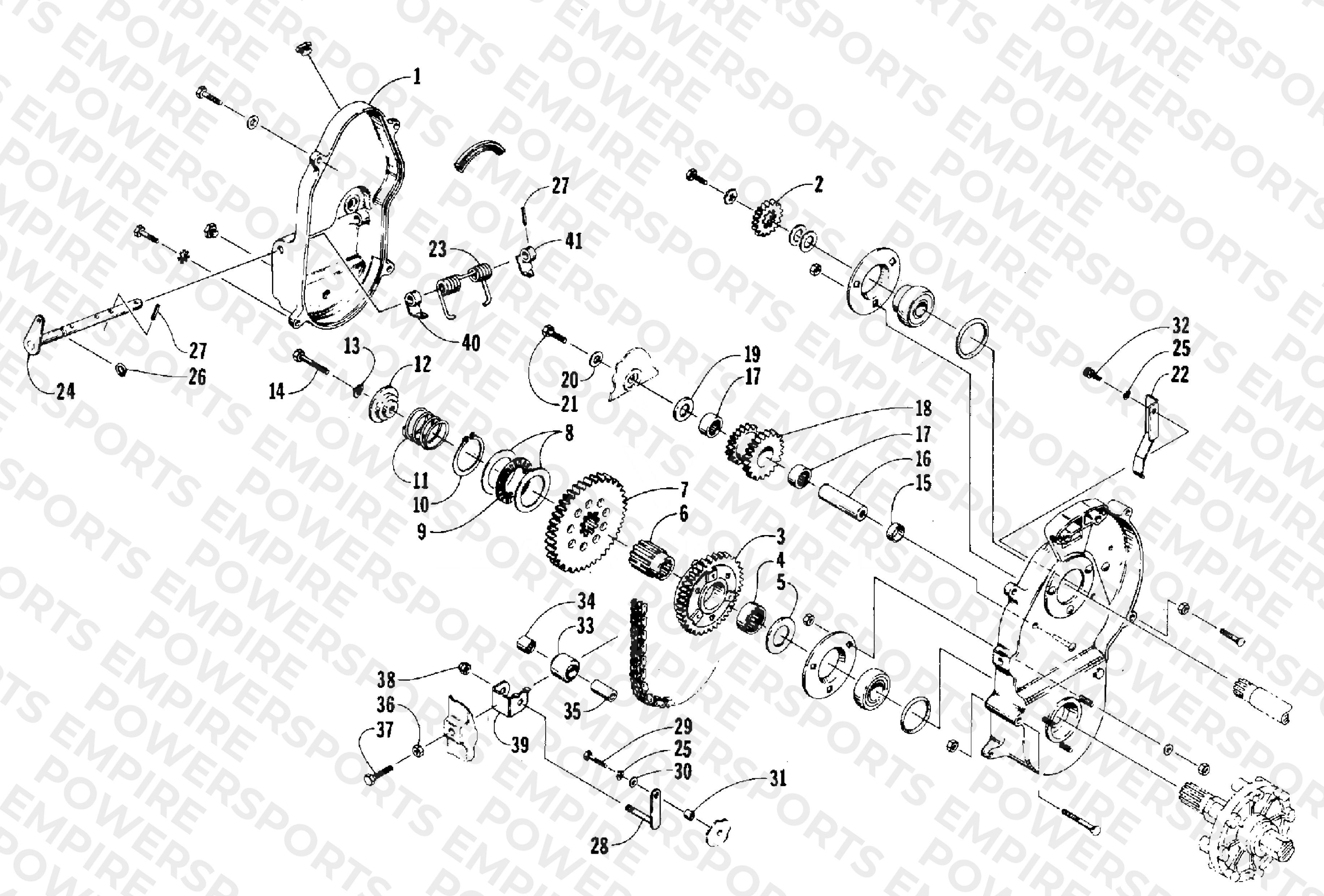 DRIVE/REVERSE DROPCASE ASSEMBLY
