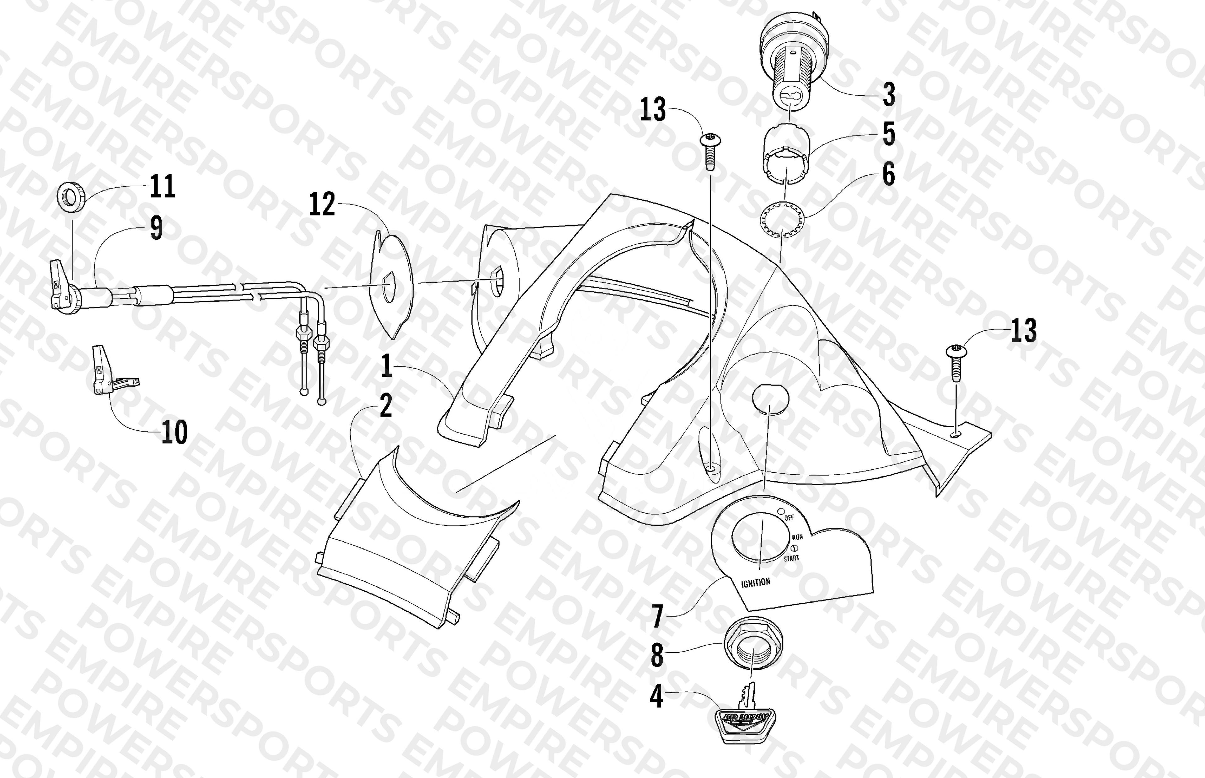 CONSOLE AND SWITCH ASSEMBLY