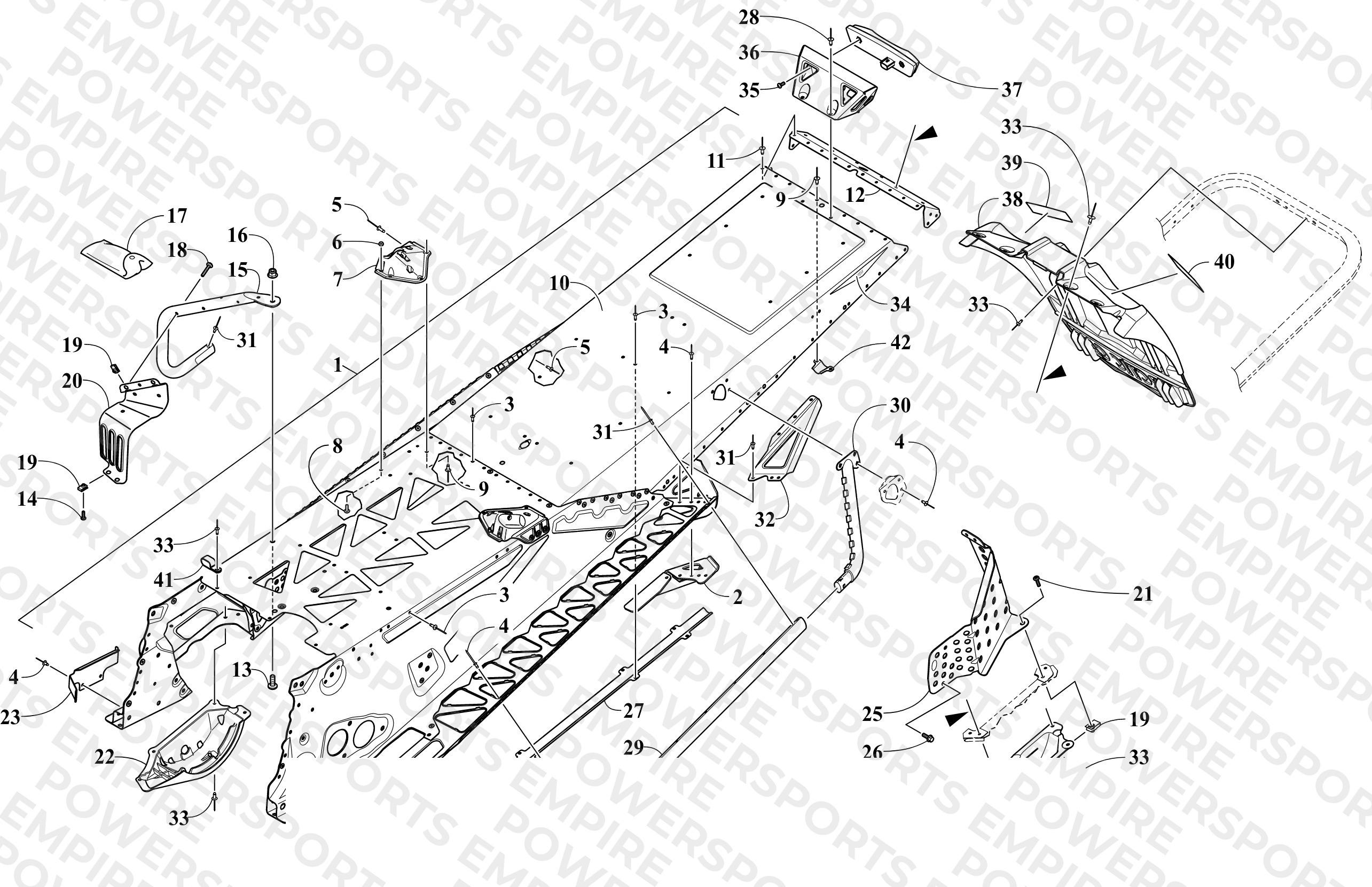 TUNNEL AND SNOWFLAP ASSEMBLY