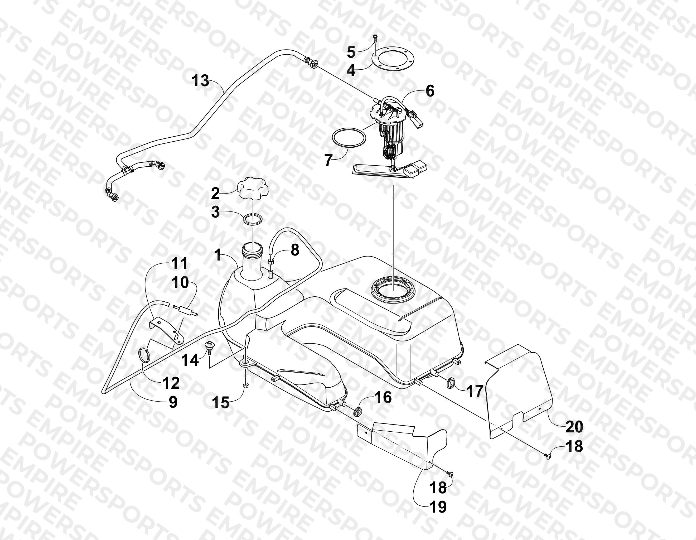 GAS TANK ASSEMBLY (VIN: 4UF10ATV5AT202942 and Up)