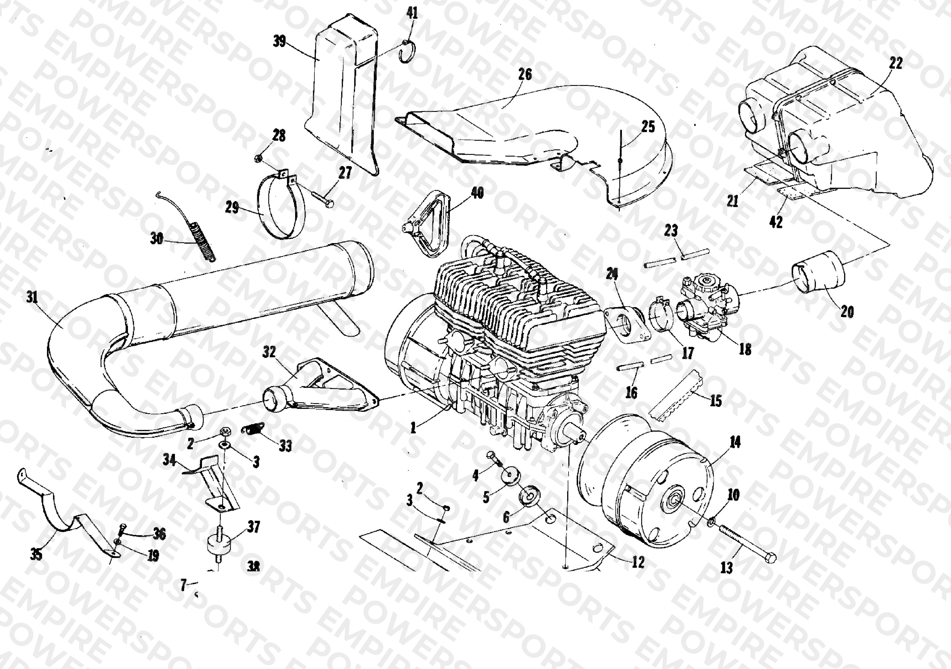 ENGINE AND RELATED PARTS
