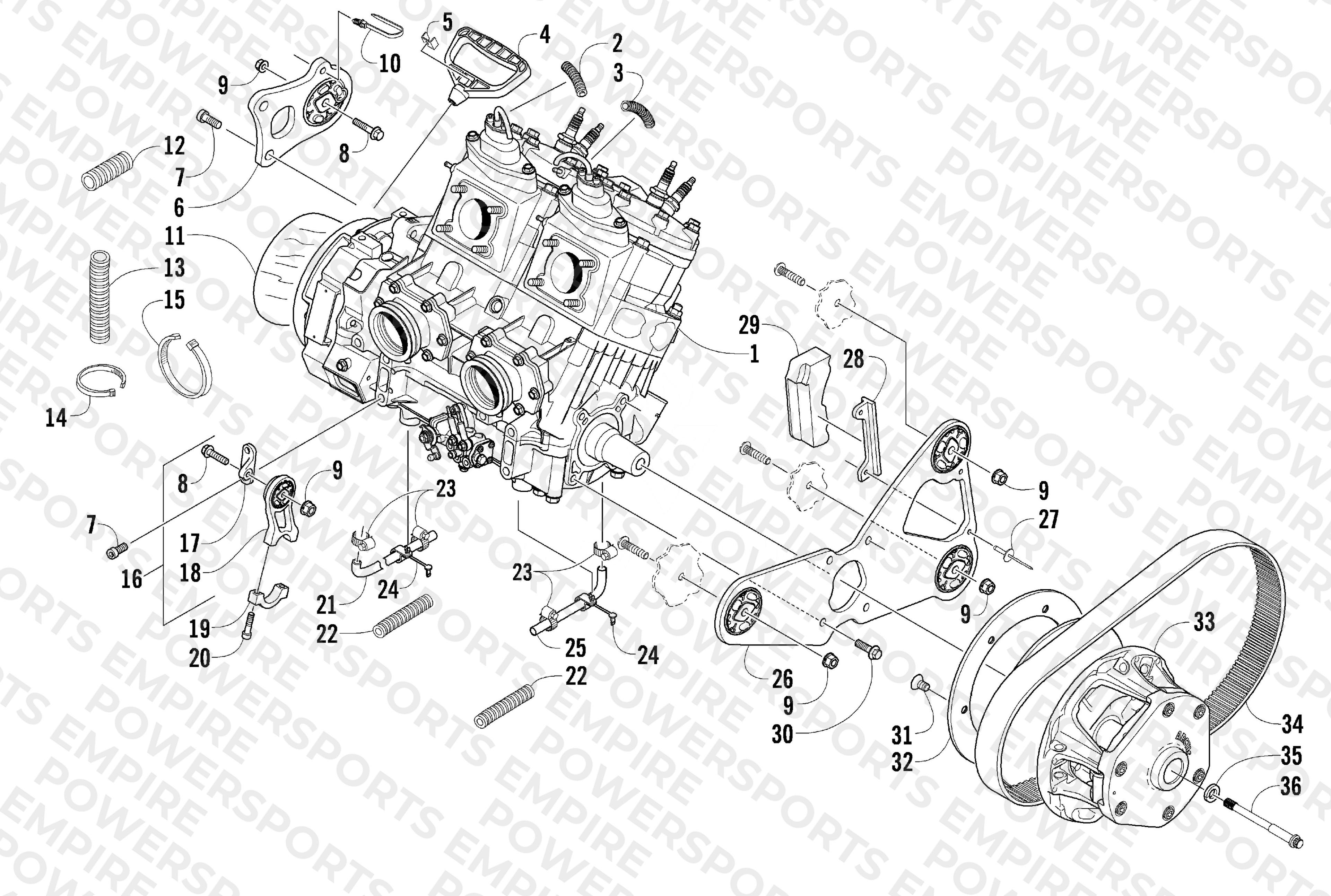 ENGINE AND RELATED PARTS