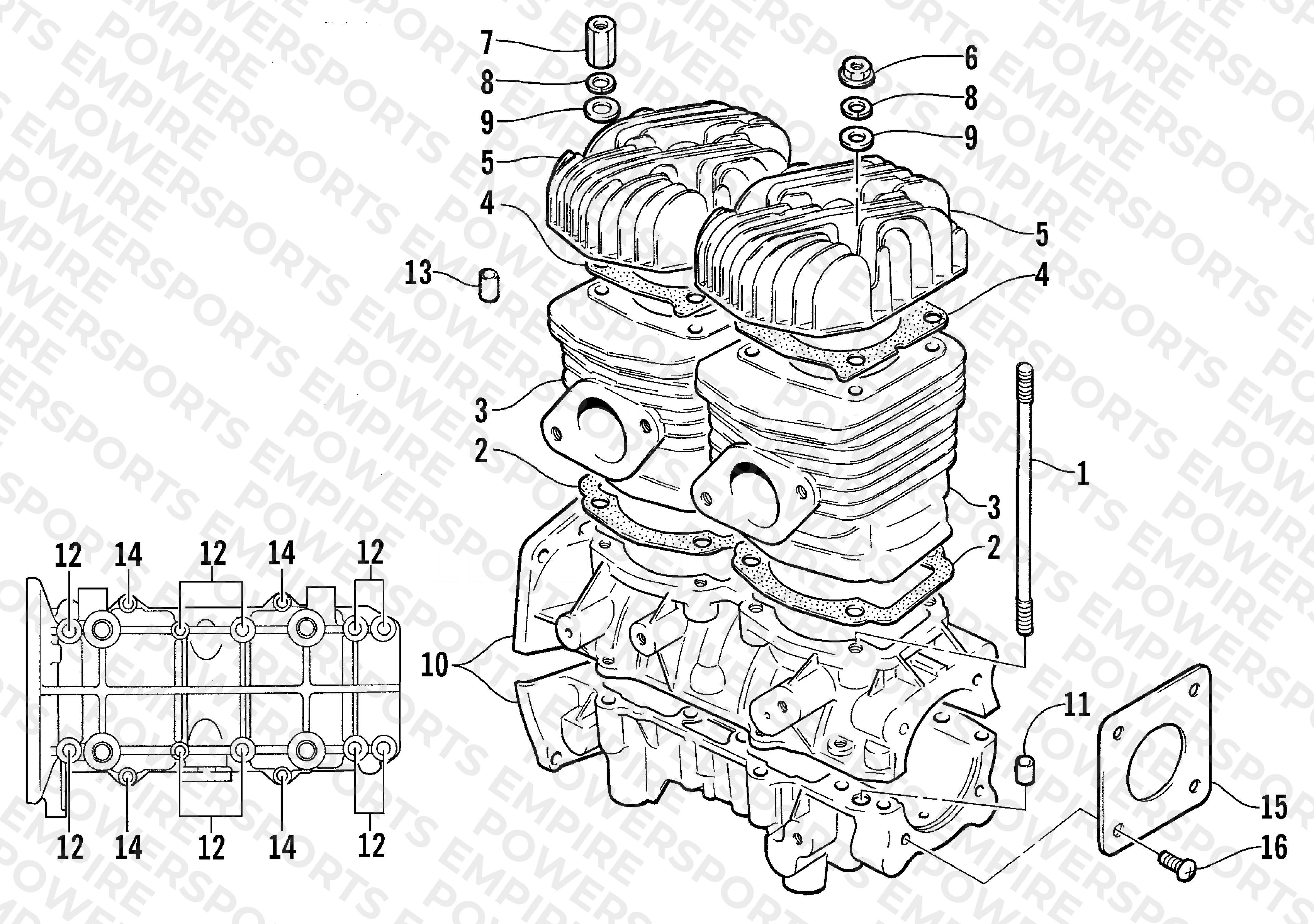 CRANKCASE AND CYLINDER