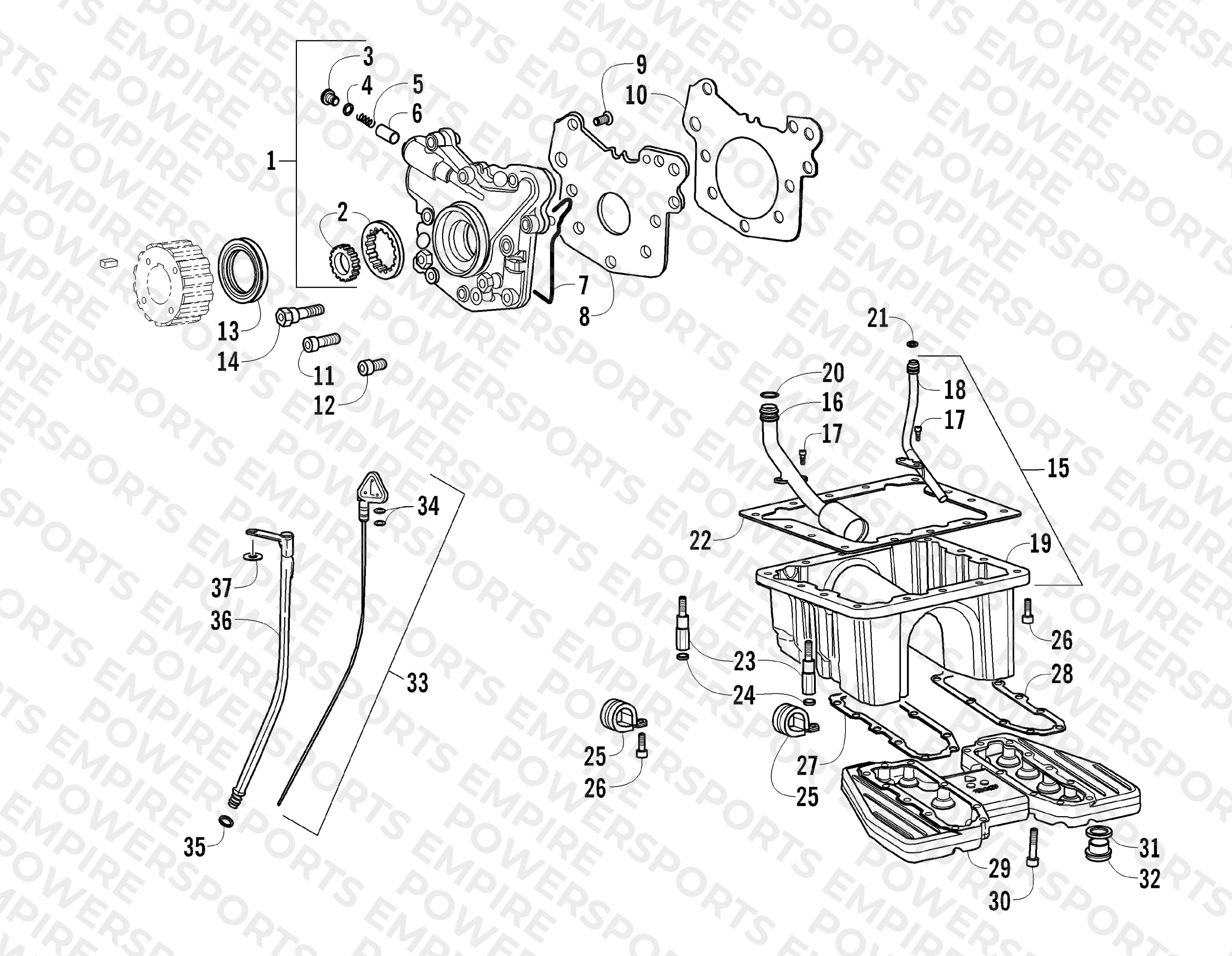 OIL PUMP AND PAN ASSEMBLY