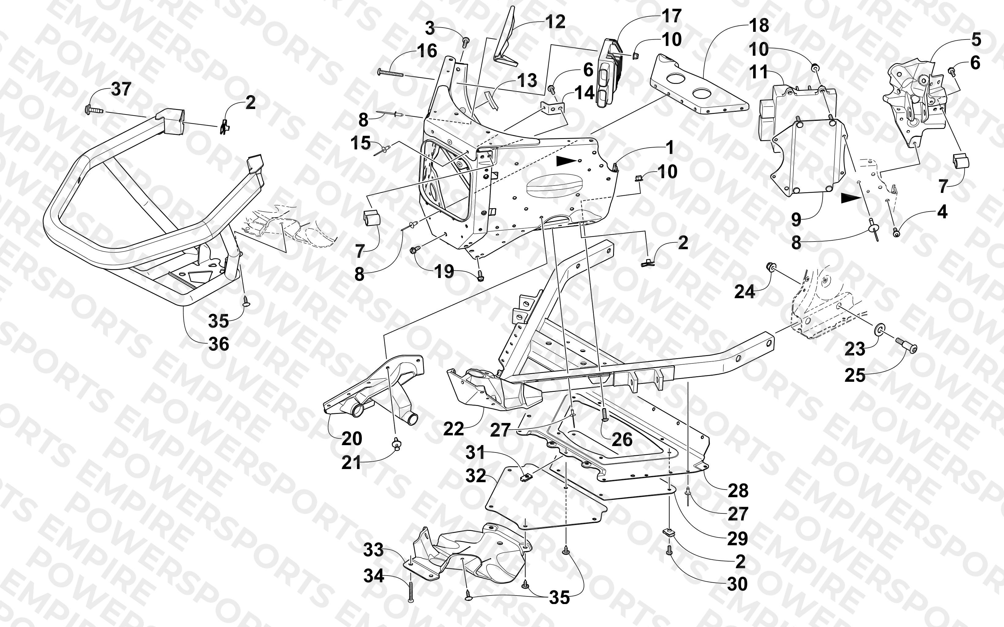 FRONT BUMPER AND FRAME ASSEMBLY