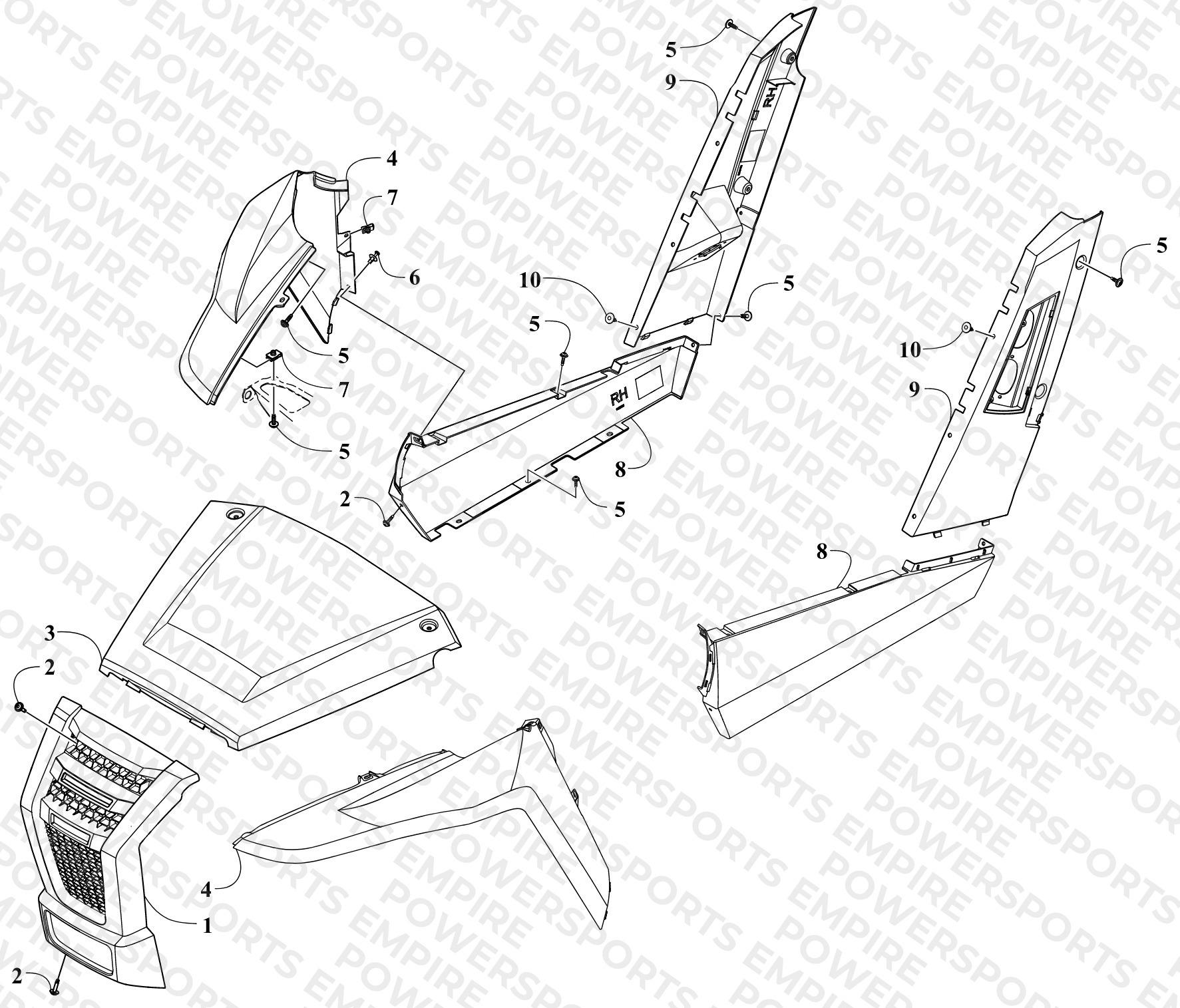 FRONT AND SIDE PANEL ASSEMBLIES