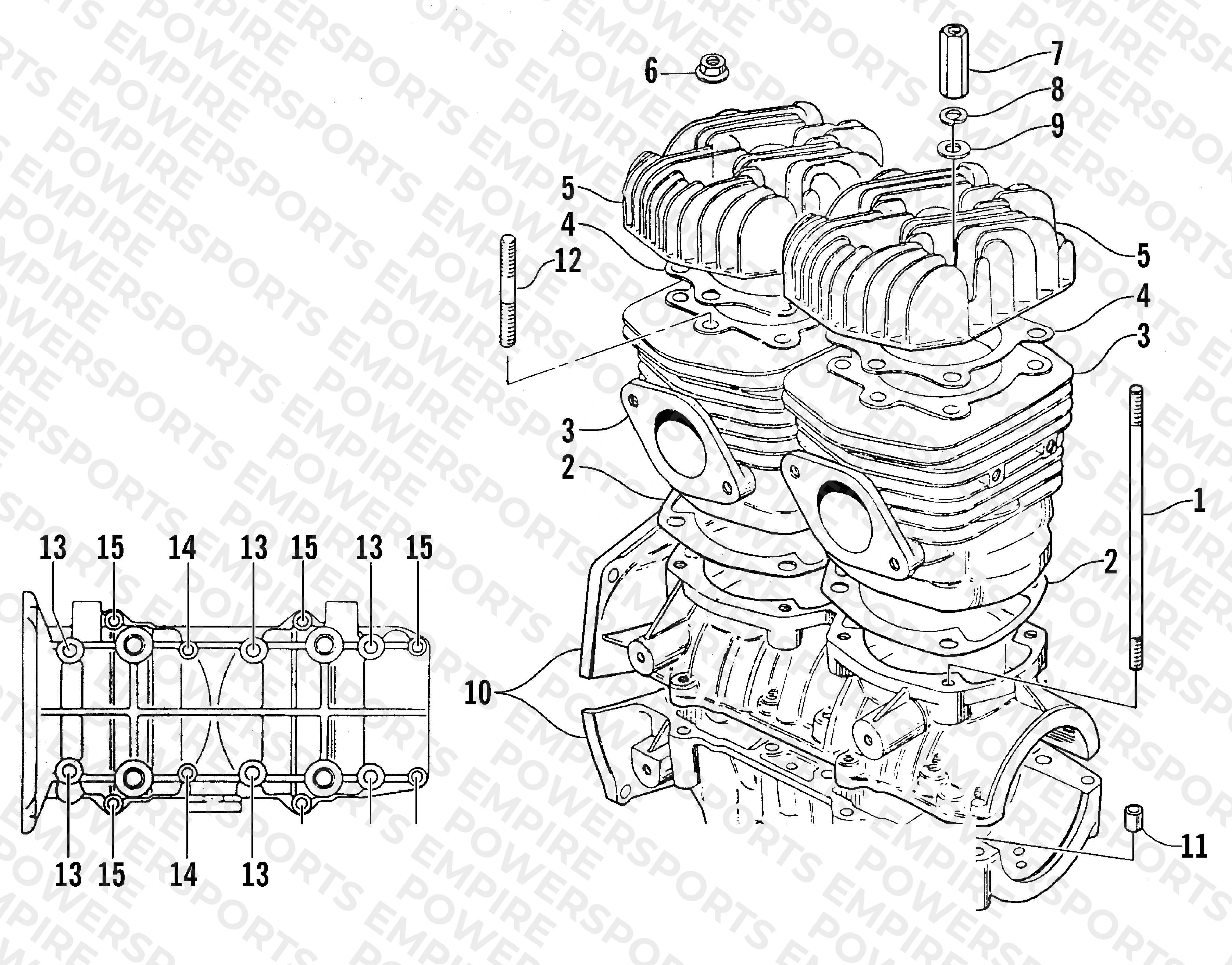CRANKCASE AND CYLINDER