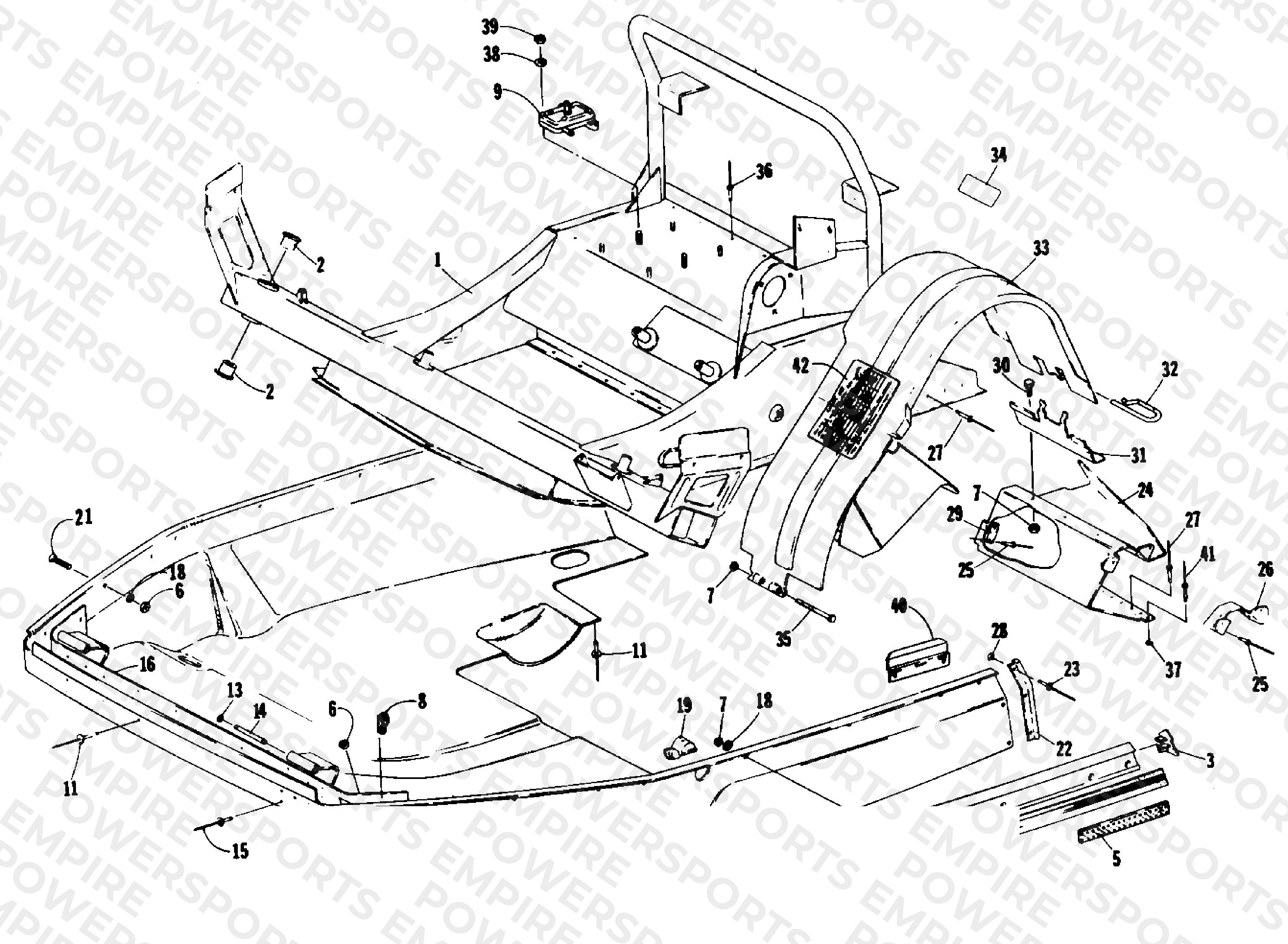 BELLY PAN AND FRONT FRAME