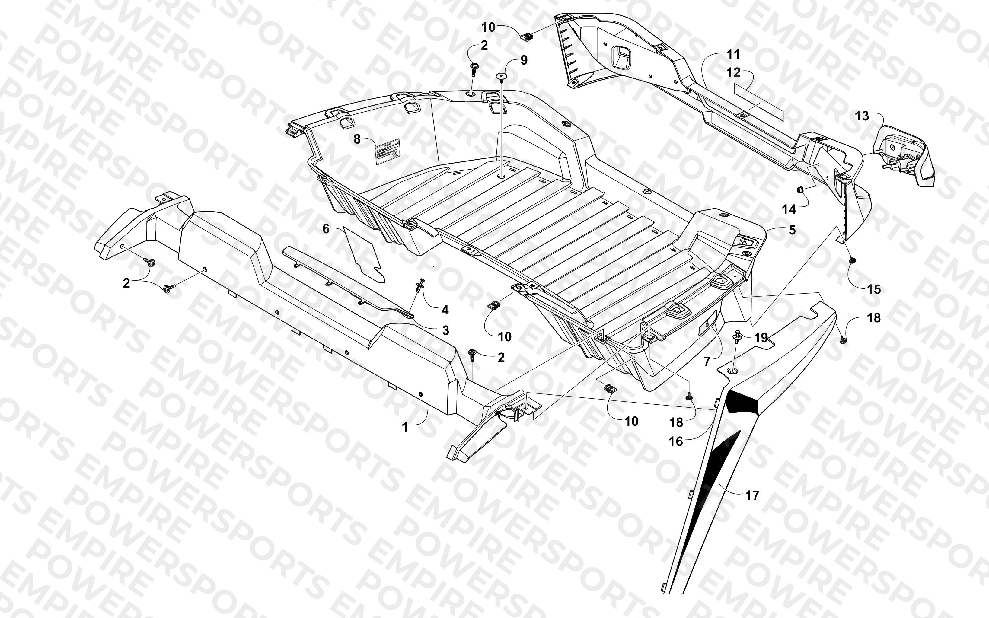 CARGO BOX AND TAILLIGHT ASSEMBLY