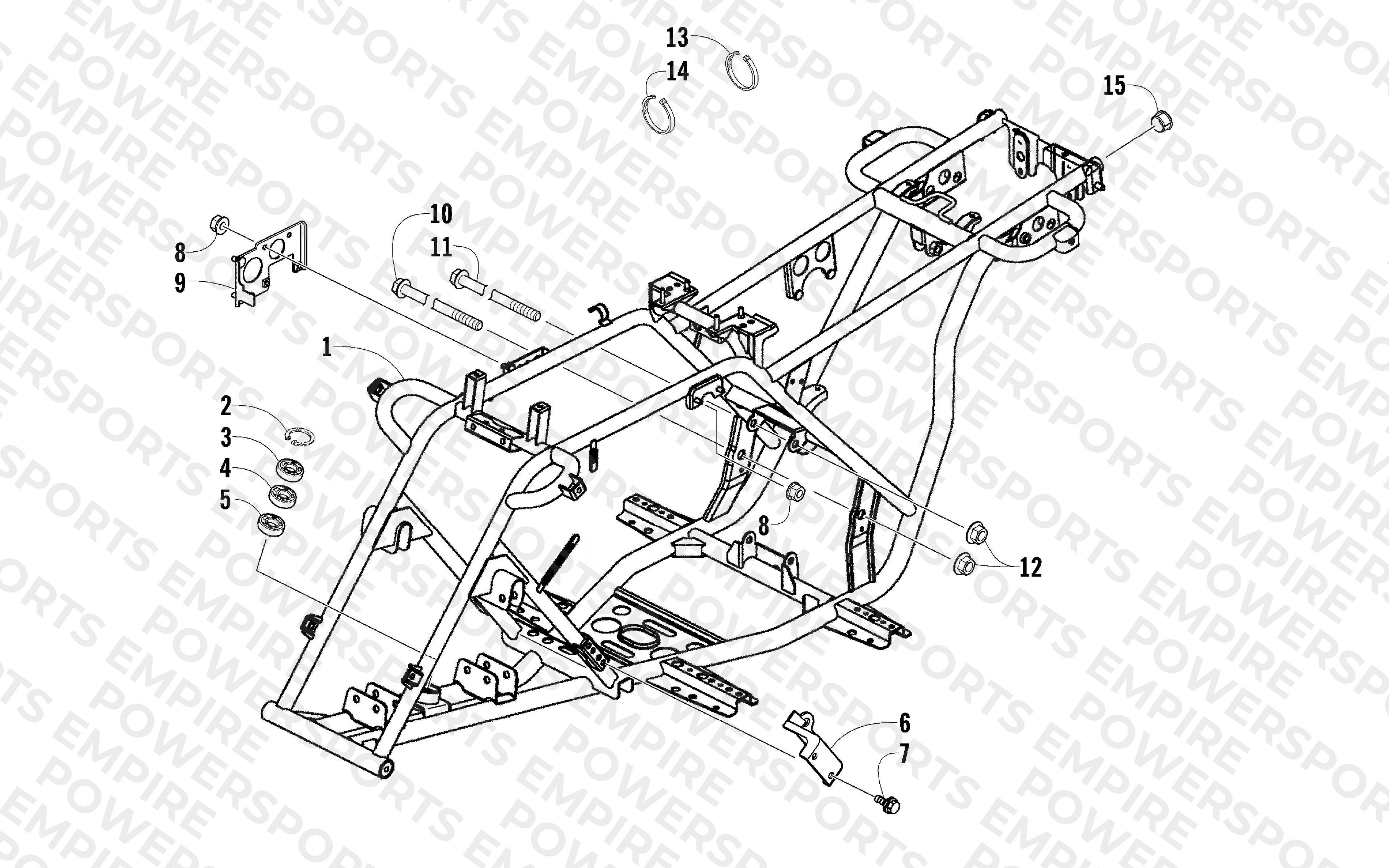 FRAME AND RELATED PARTS ASSEMBLY