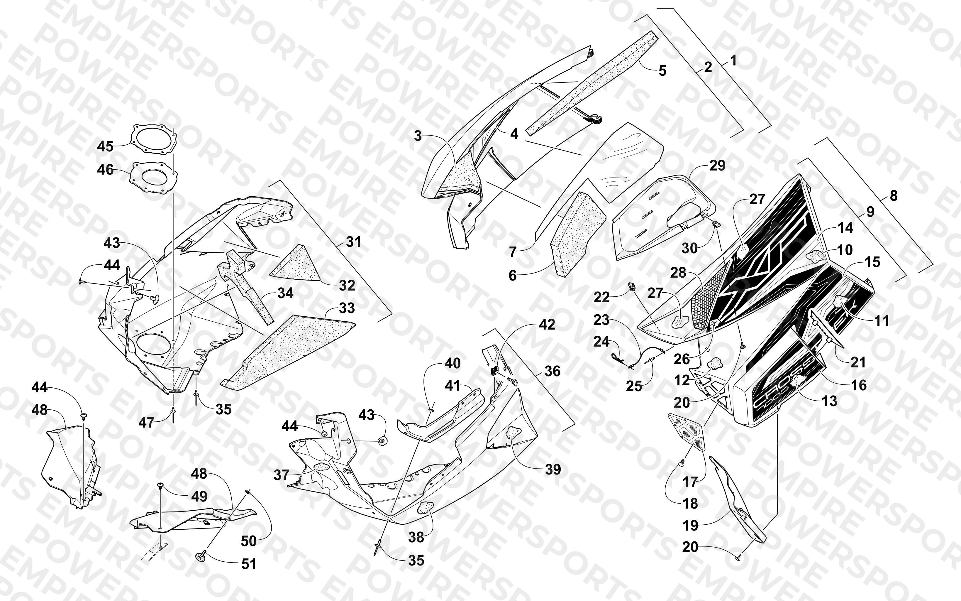 SKID PLATE AND SIDE PANEL ASSEMBLY