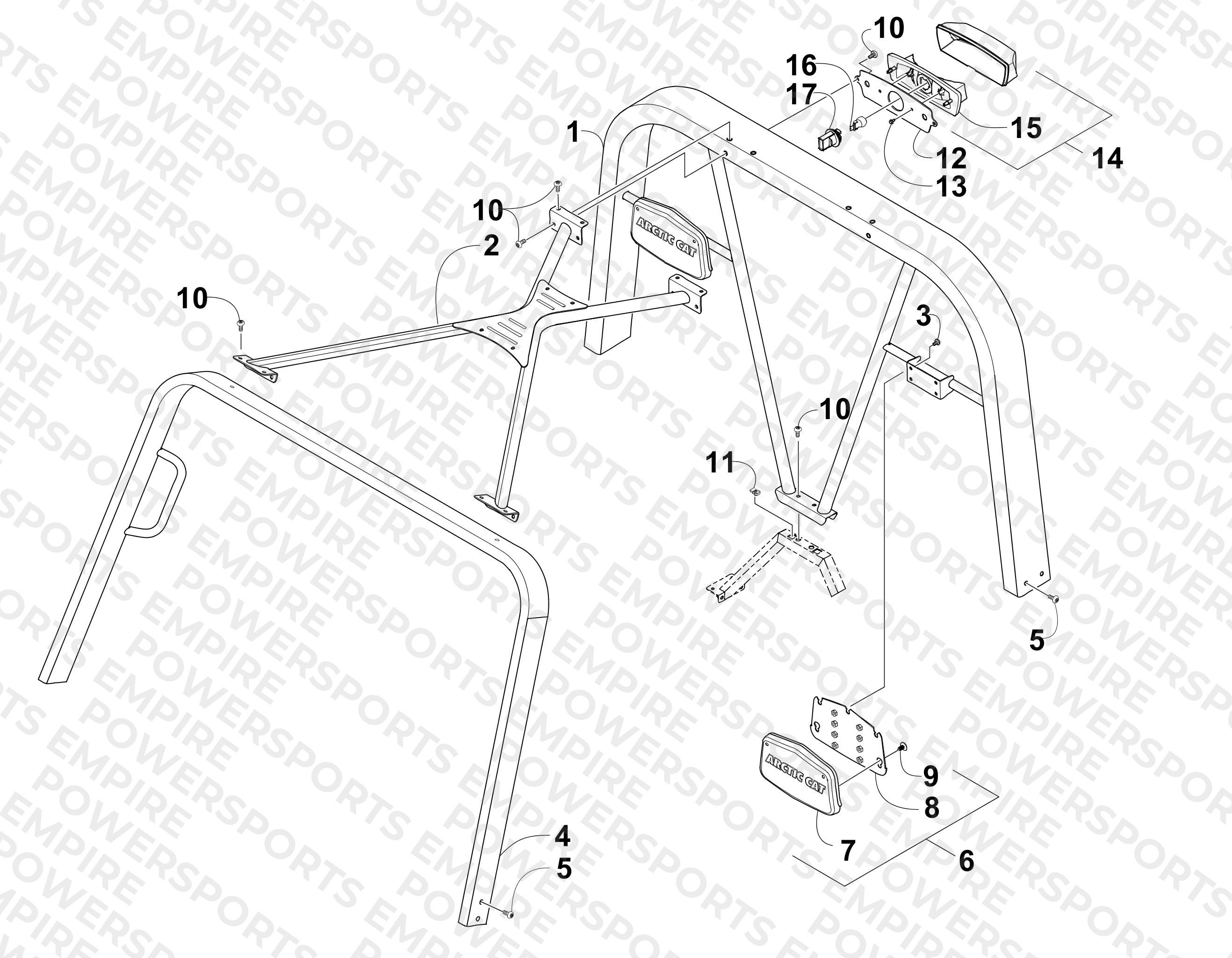 CANOPY AND TAILLIGHT ASSEMBLY