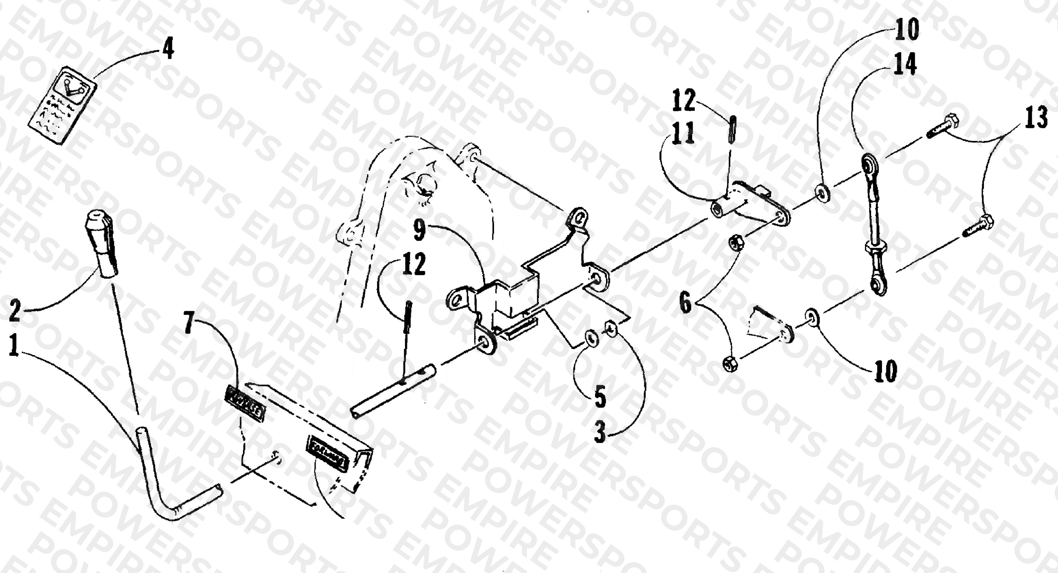 REVERSE SHIFT LEVER ASSEMBLY