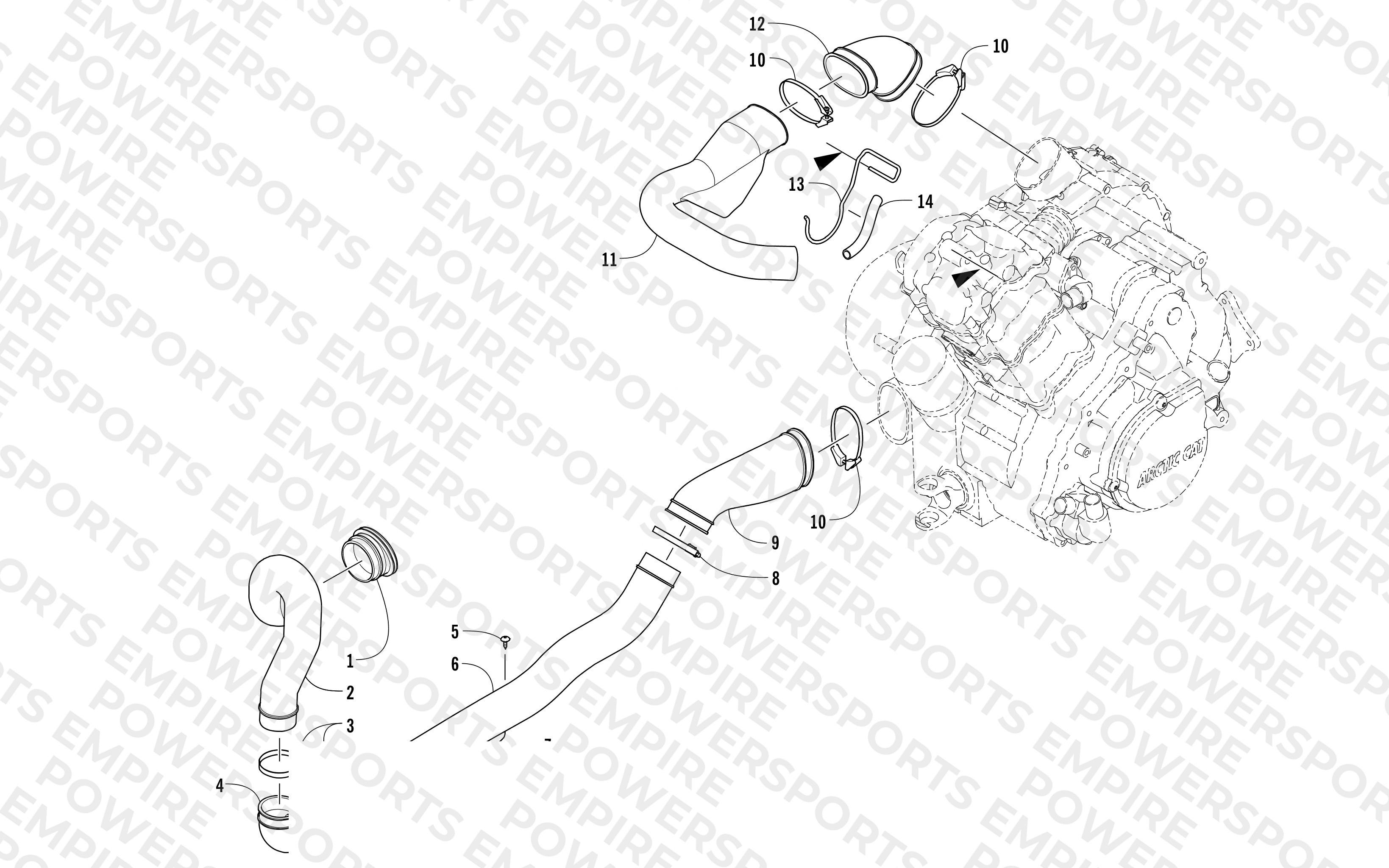 CASE/BELT COOLING ASSEMBLY