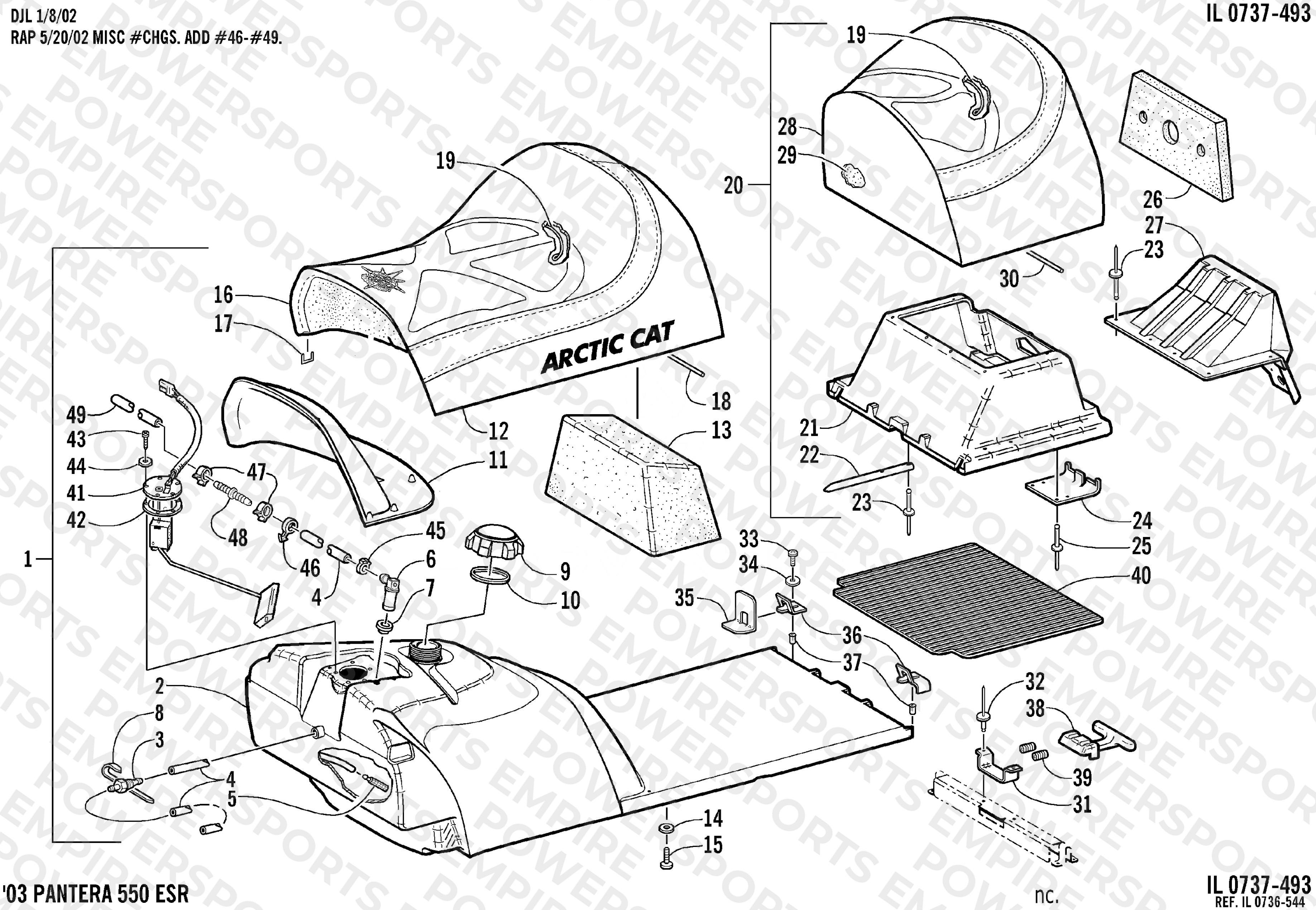 GAS TANK AND SEAT ASSEMBLY